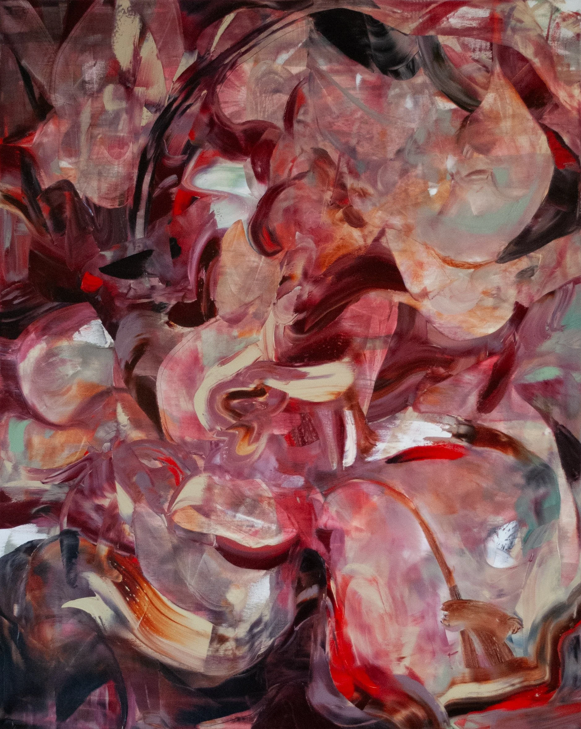 Hidden Pleasure, 2025. Oil on linen. 30 x 24 inches. Exclusively available through plasticarts.nyc