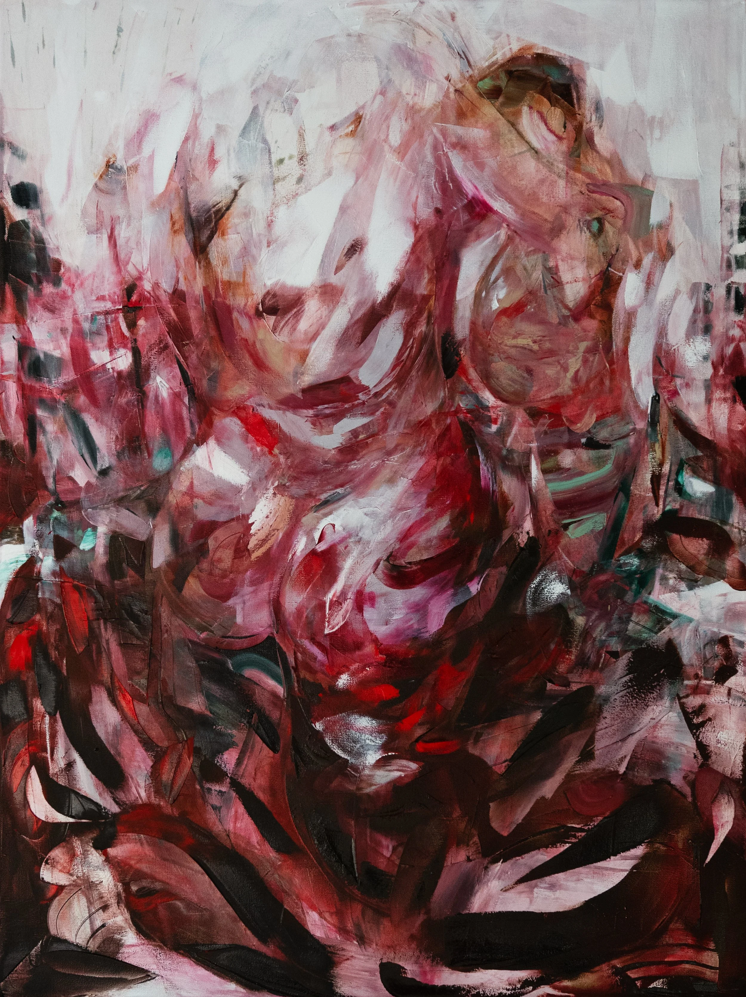 Through you I see myself, 2026. Oil on canvas. 40 x 30. Exclusively available through plasticarts.nyc