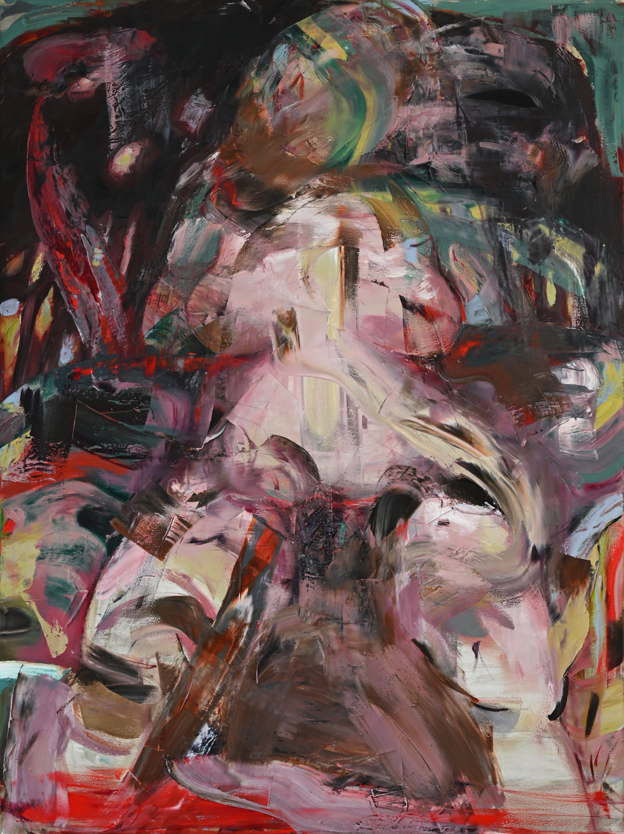 What She Builds, She Must Destroy, 2024. Oil on canvas. 40 x 30 inches.