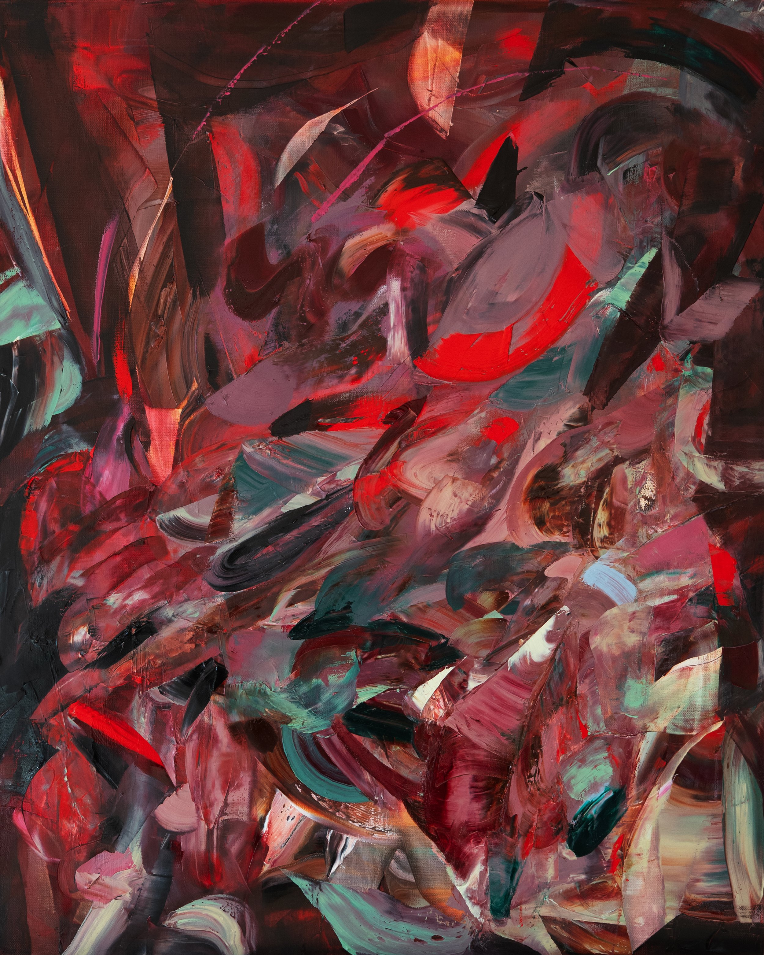 Explosions in the Sky, 2026. Oil on linen. 24 x 20 inches. Exclusively available through plasticarts.nyc