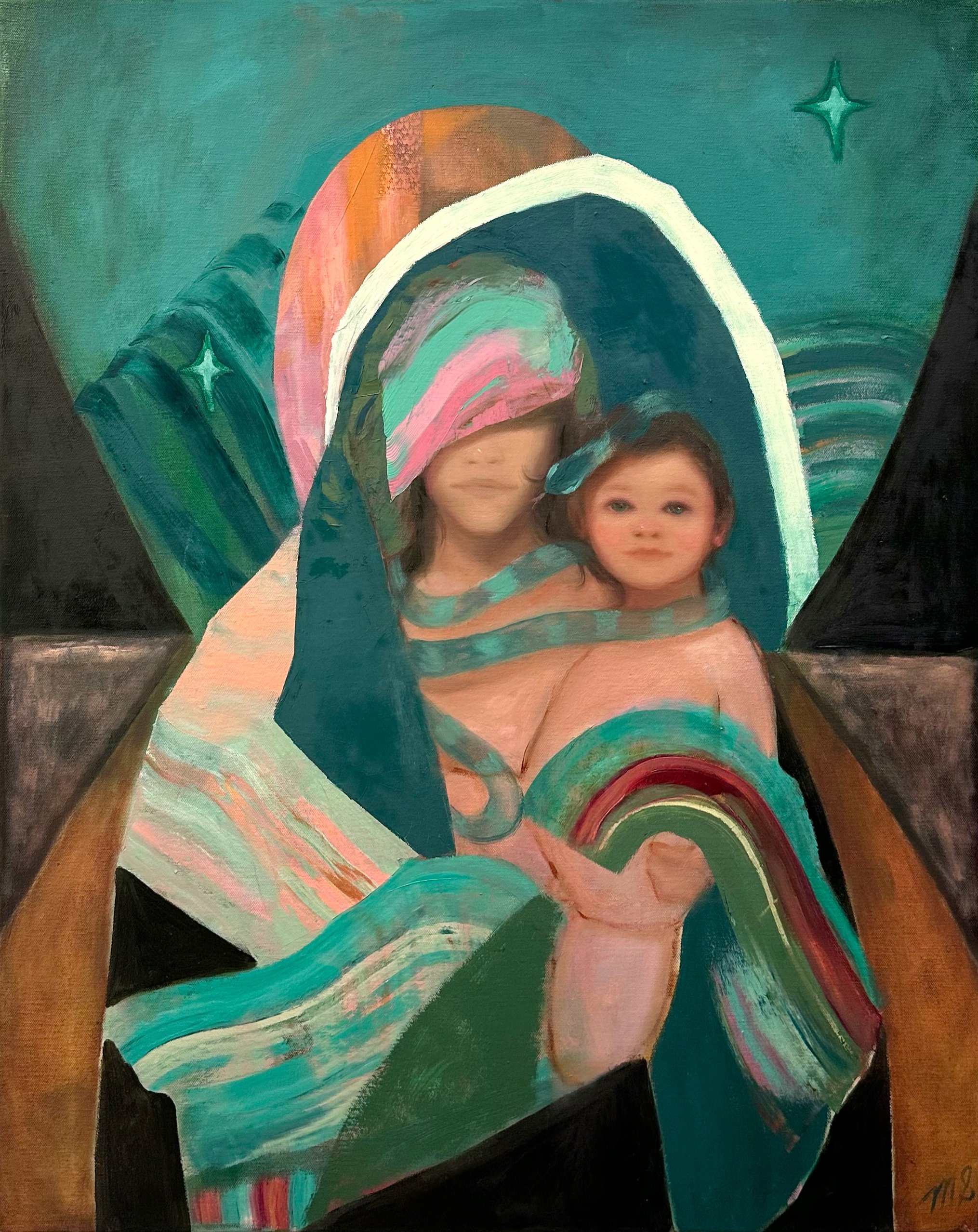 You and I, 2023. Oil on canvas. 30 x 24 inches.