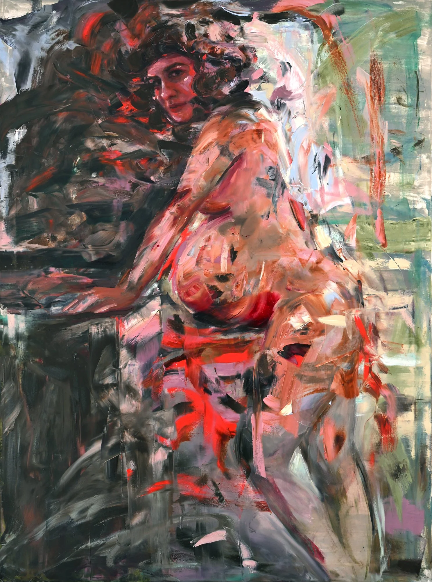 Holding Pattern, 2025. Oil on canvas. 40 x 30 inches.