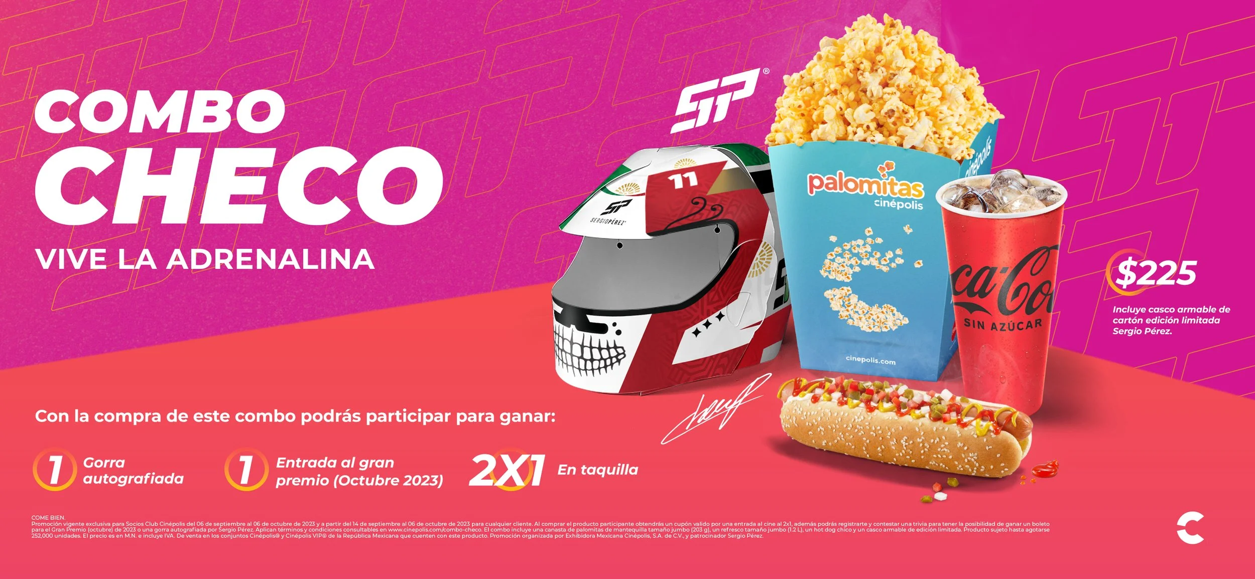 Motorsport Helmets: Cinepolis x Checo Perez 