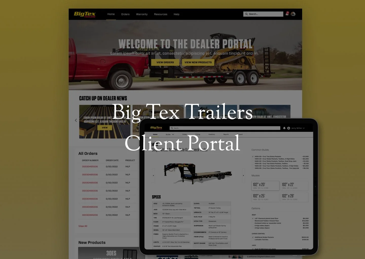 Big Tex Trailers - Client Portal