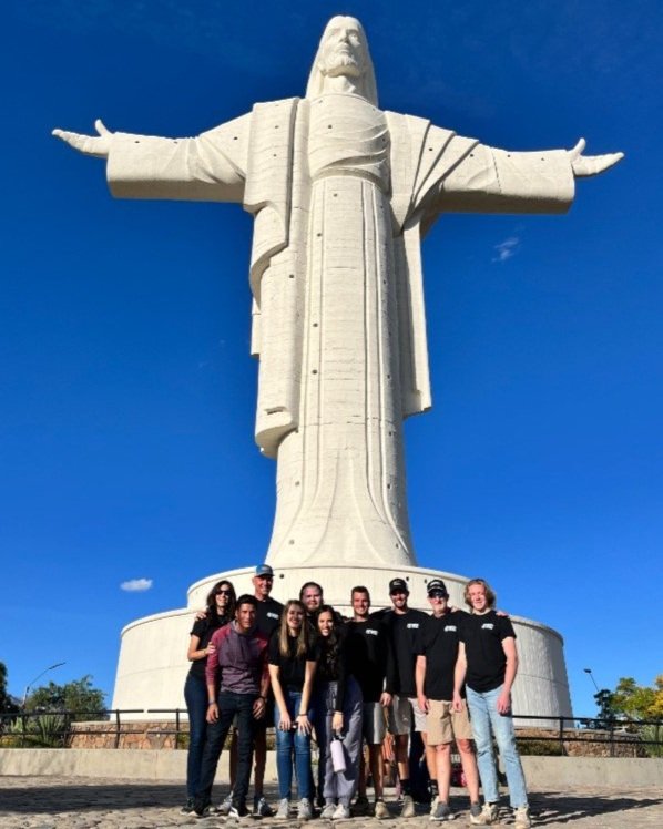  Our team at the Jesus statue in Cochabamba 