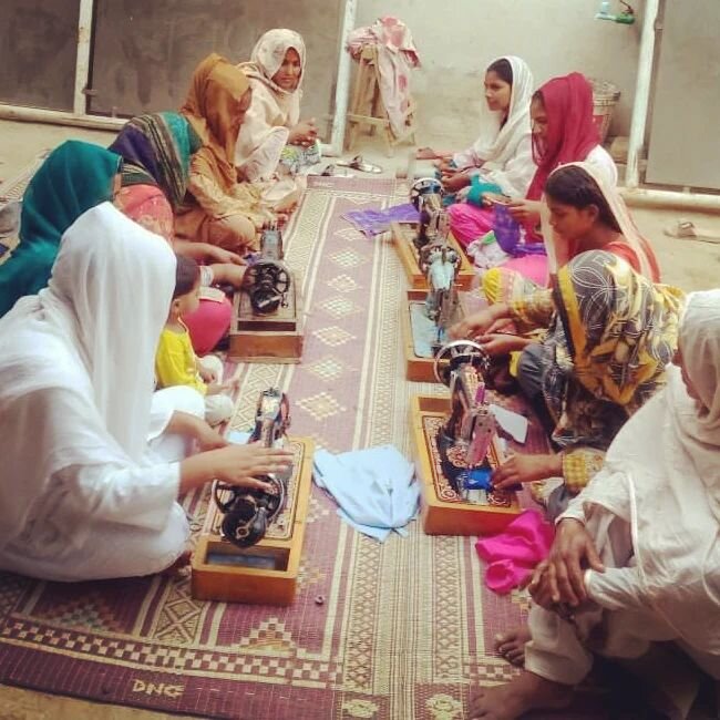 There were 25 women at the first sewing class at the stitching center in Kasur, Pakistan! As you can imagine, five machines for 25 women is not enough. We'd like to provide another five machines this week. Two generous people have given us funds for 