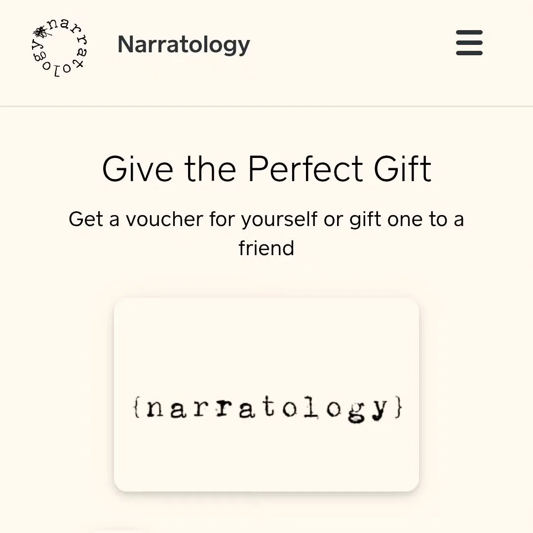 There's still time to give Narratology for the holidays!

An online gift card will allow someone to choose their perfect...whatever!

Go to narratology.gives (link in bio) to purchase and send.

#giftcard #onlinegiftcards #holidayshopping #holidaysal