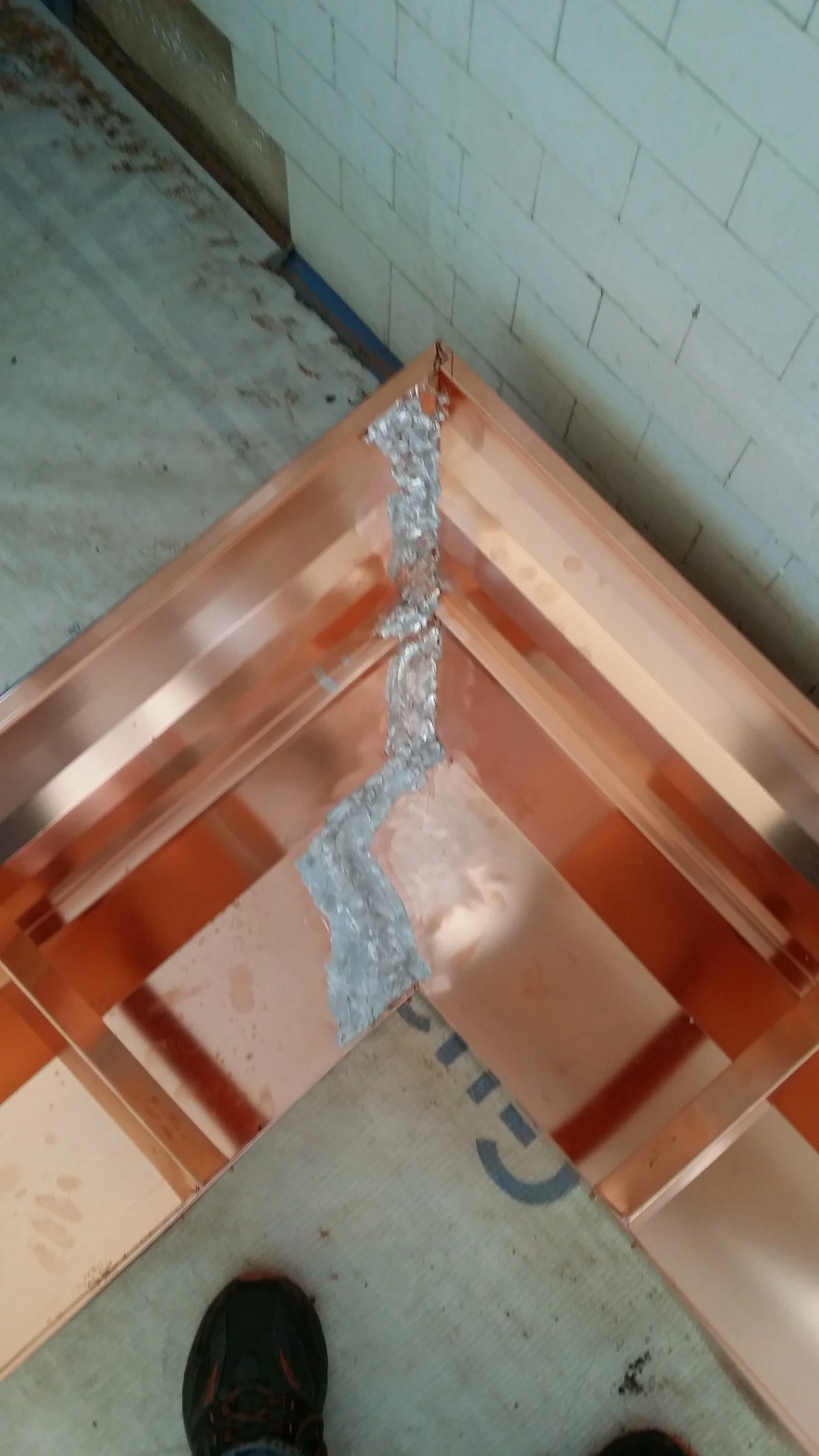 Soldered Gutter Corner Marshall Texas