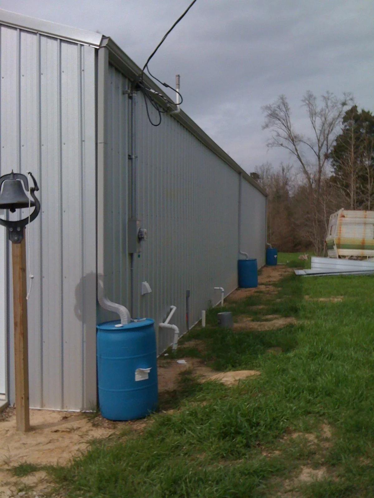 K Style Gutter with Simple Rain Barrels