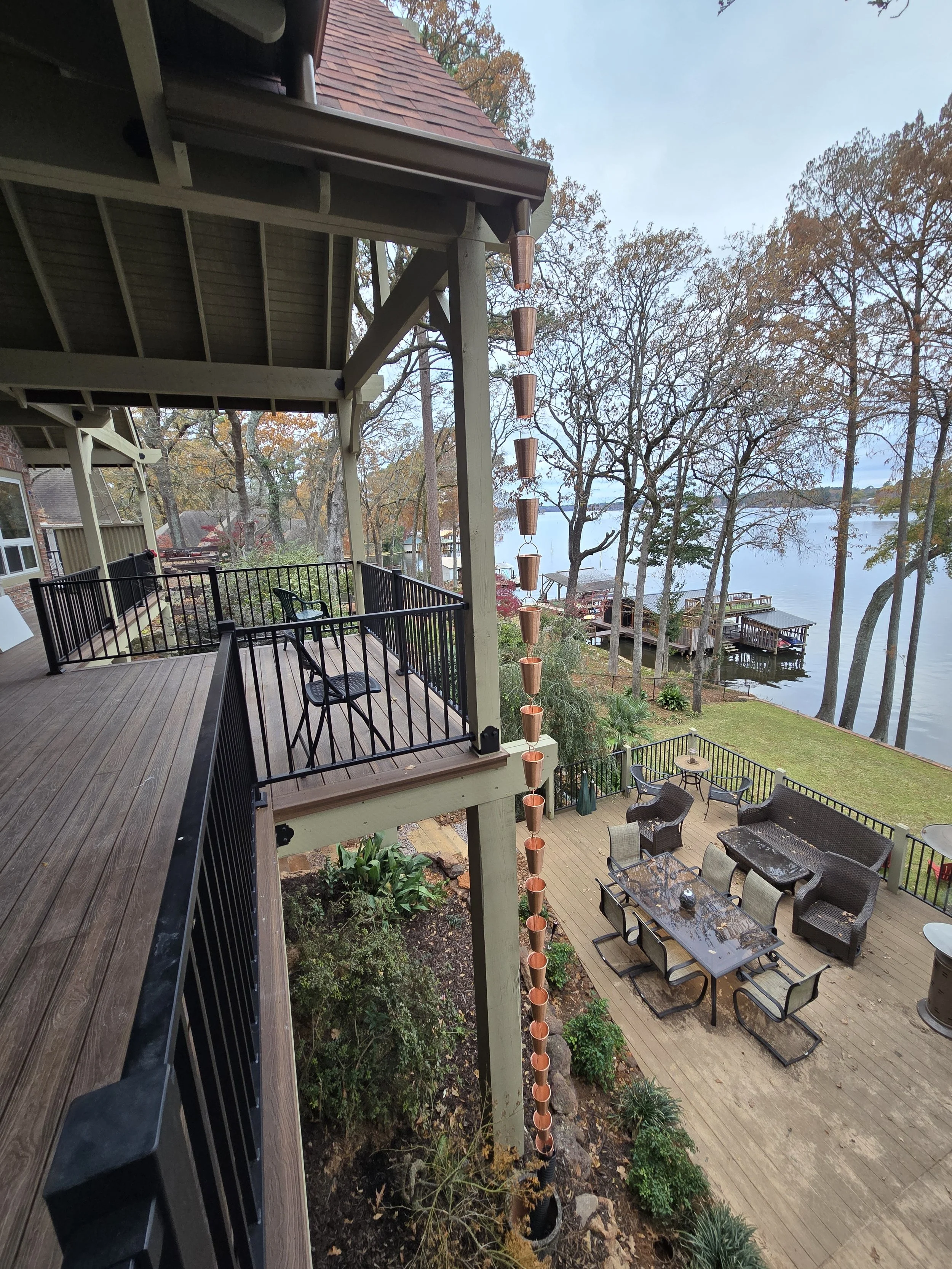 2 Story XL Copper Cup chains on Lake Cherokee