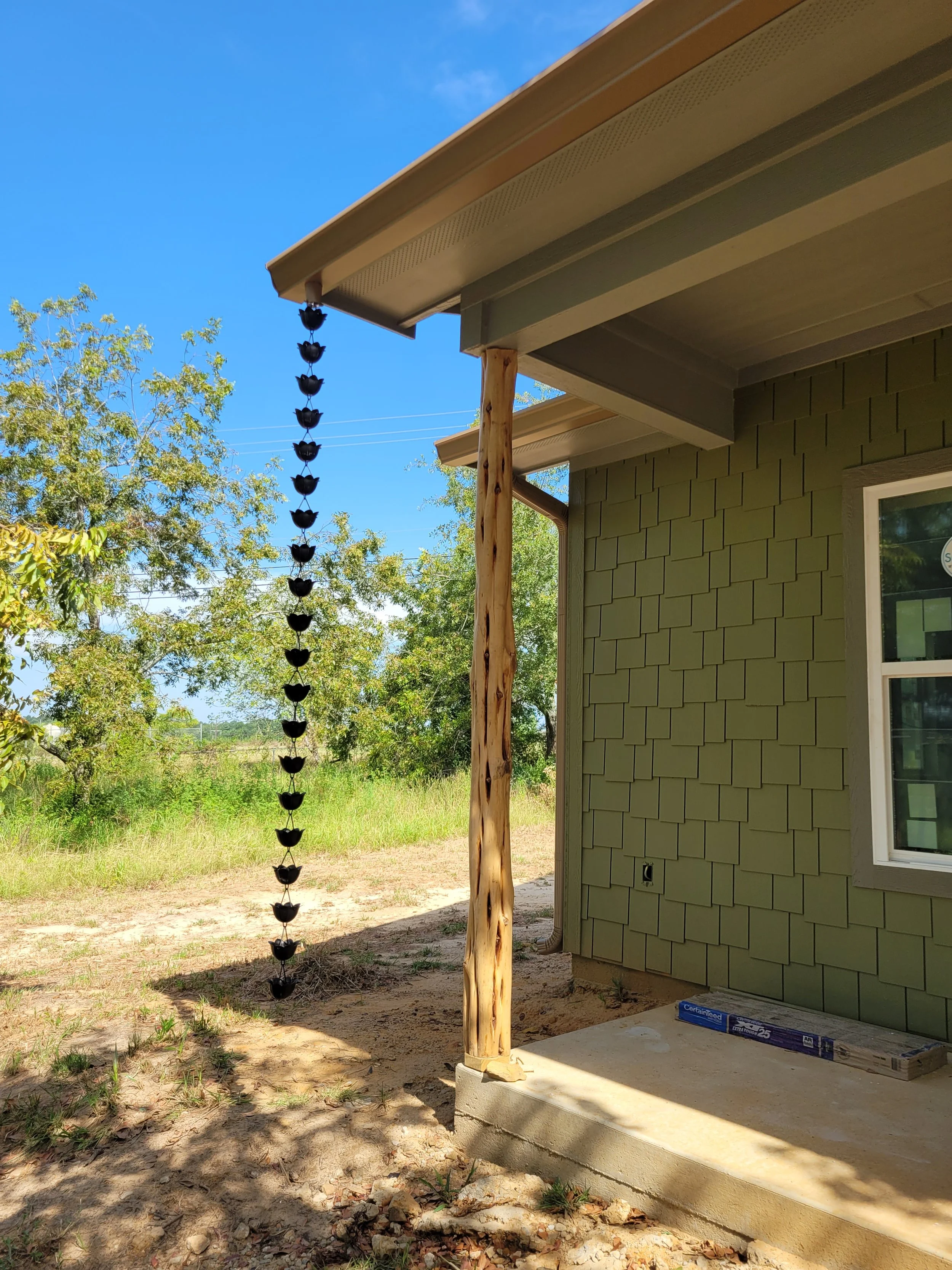 5" K Style Gutter with Rain Chain