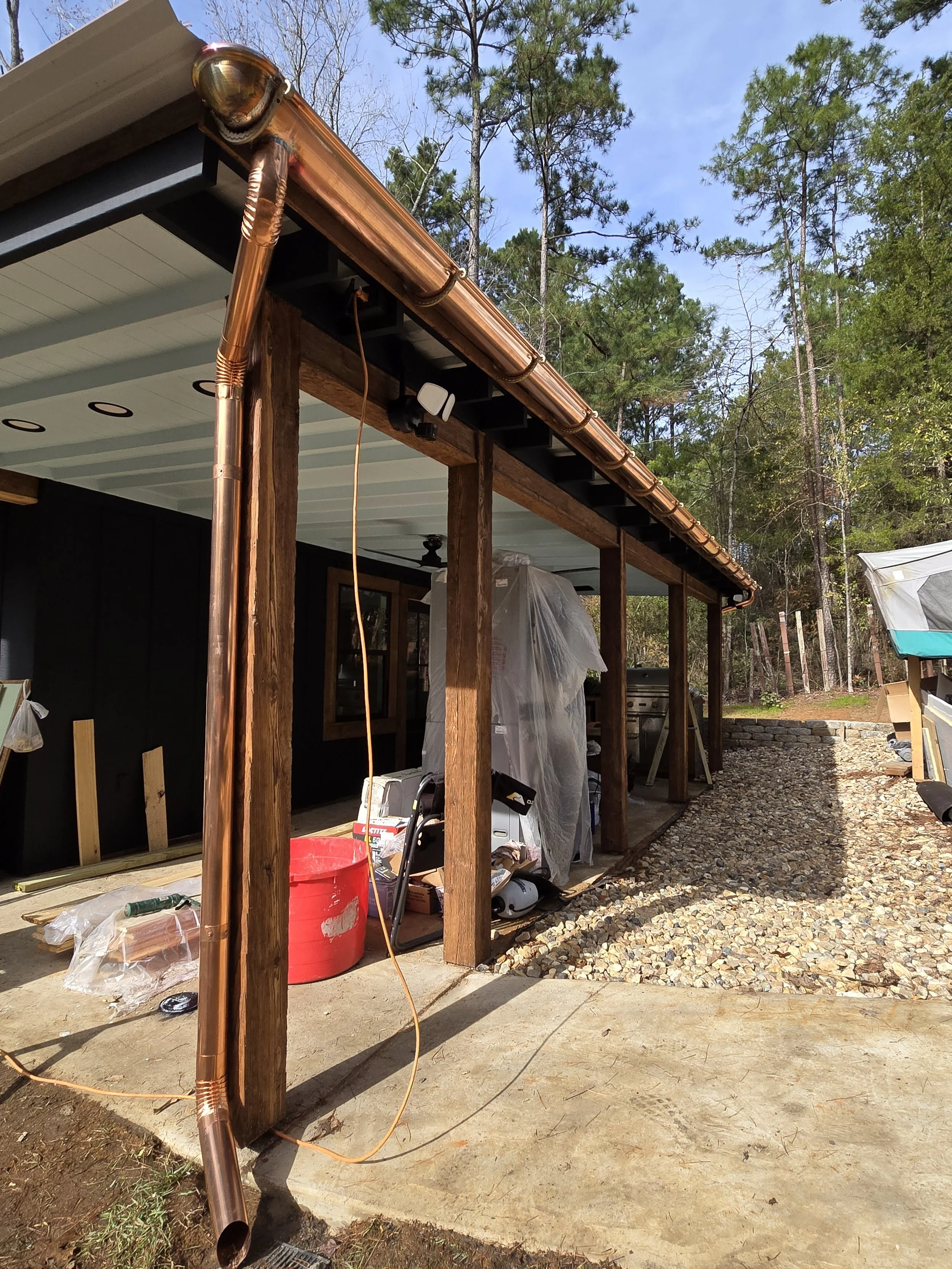 Copper Half Round Gutter in Gilmer Texas