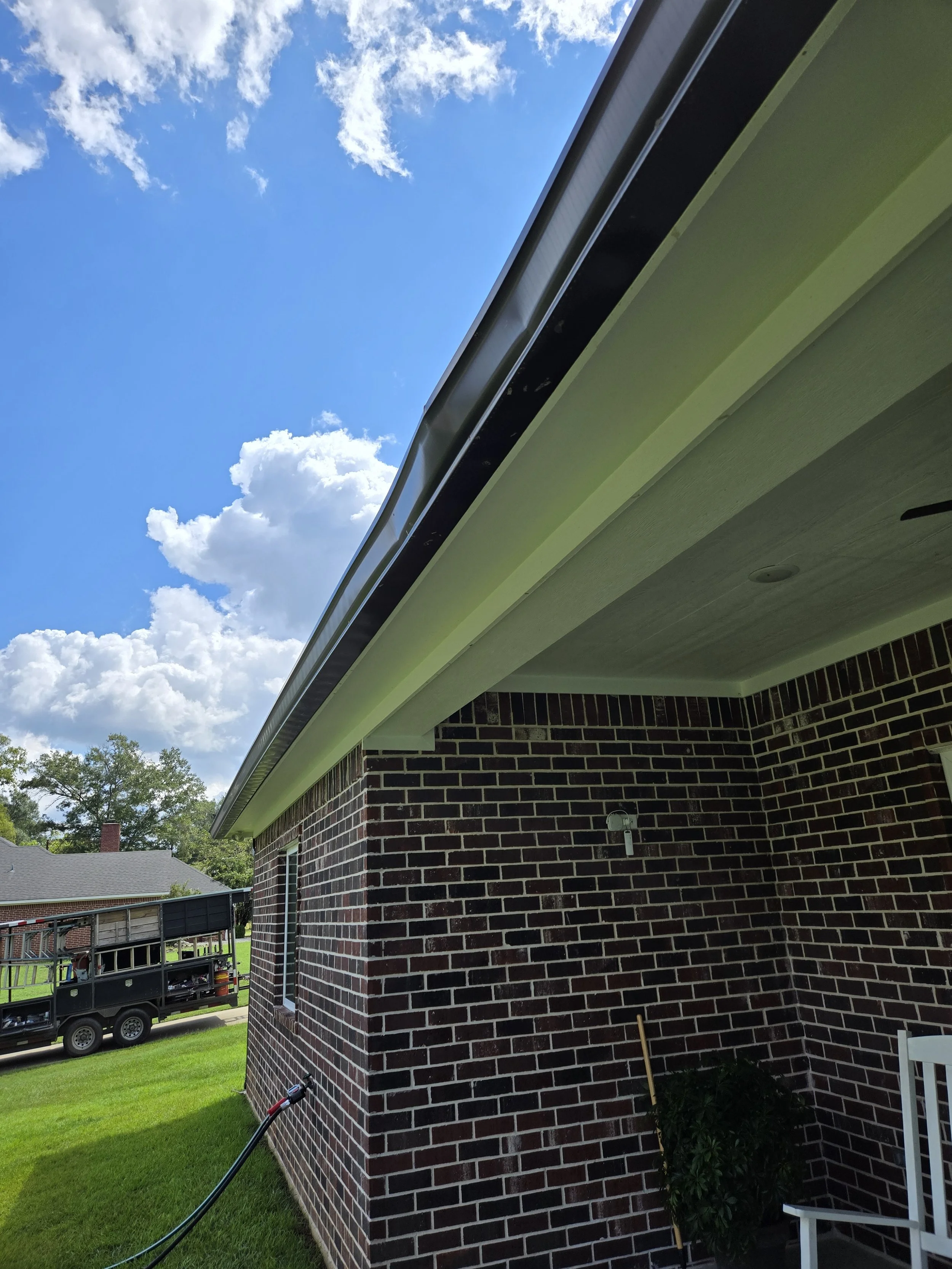 Heat Buckled Gutter in White Oak Texas