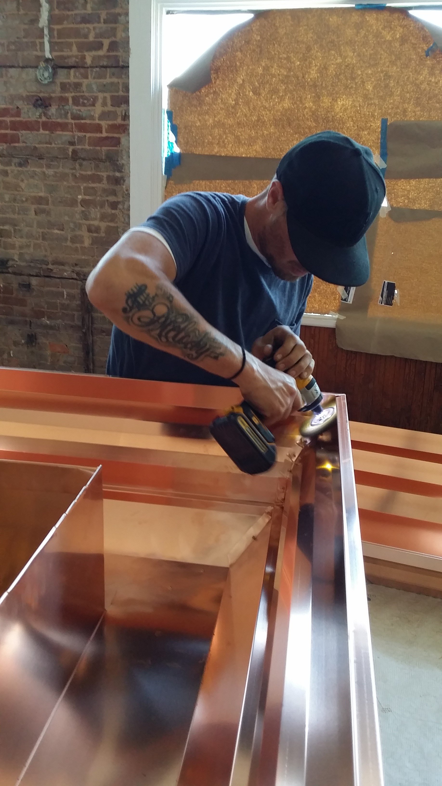 Custom Historic Gutter on the Ginocchio Hotel in Marshall