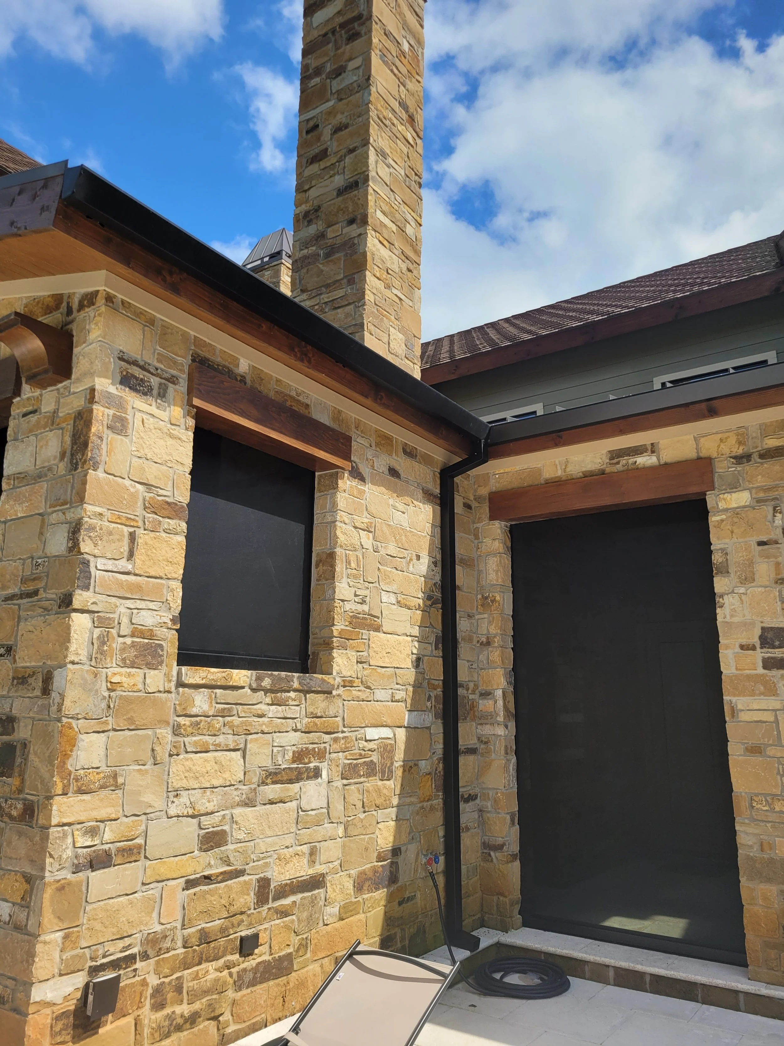 Straight Face Gutter with Box Spouts in Longview Texas