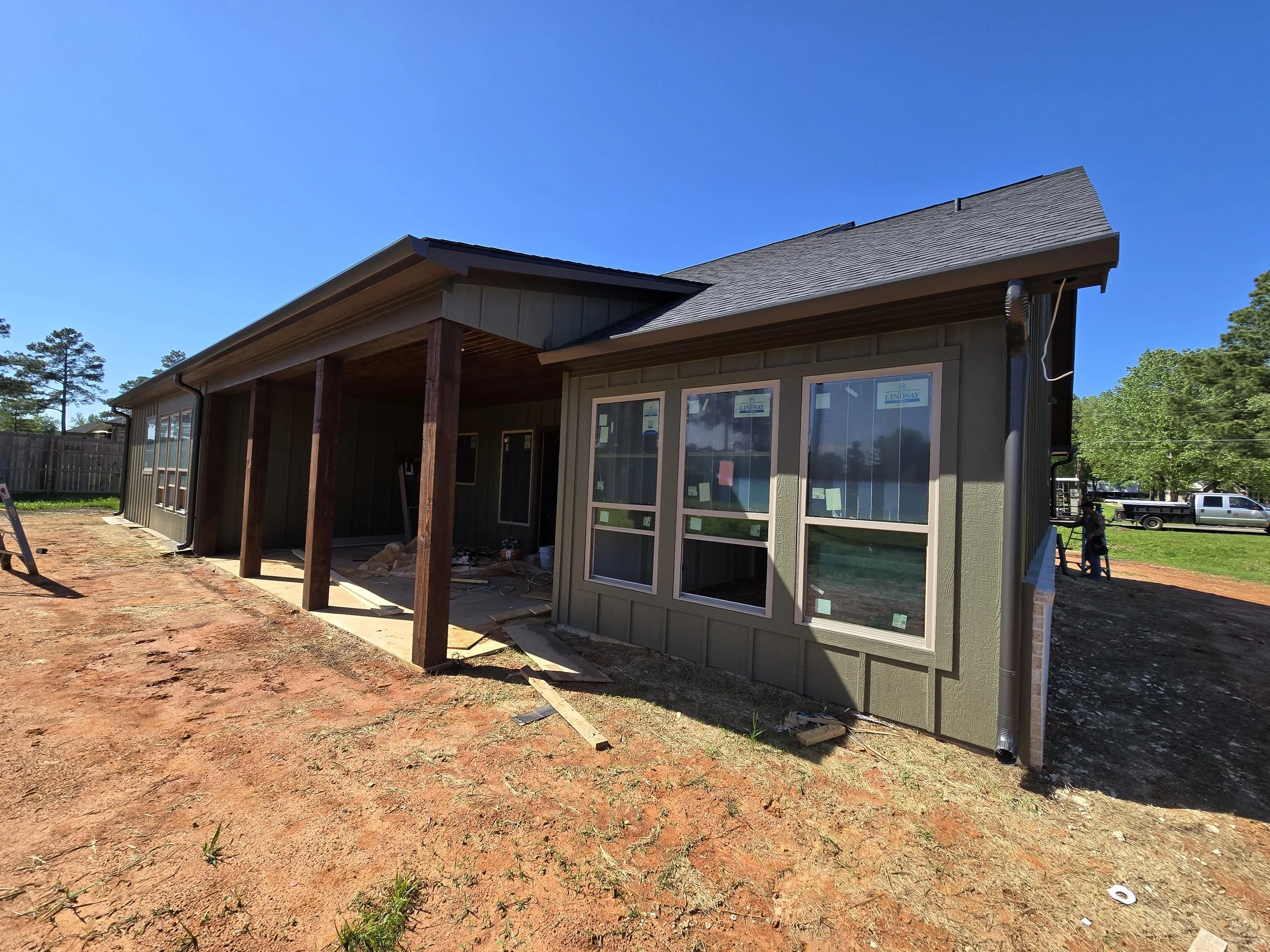 Straight Face Gutter with Round Spouts in Marshall Texas