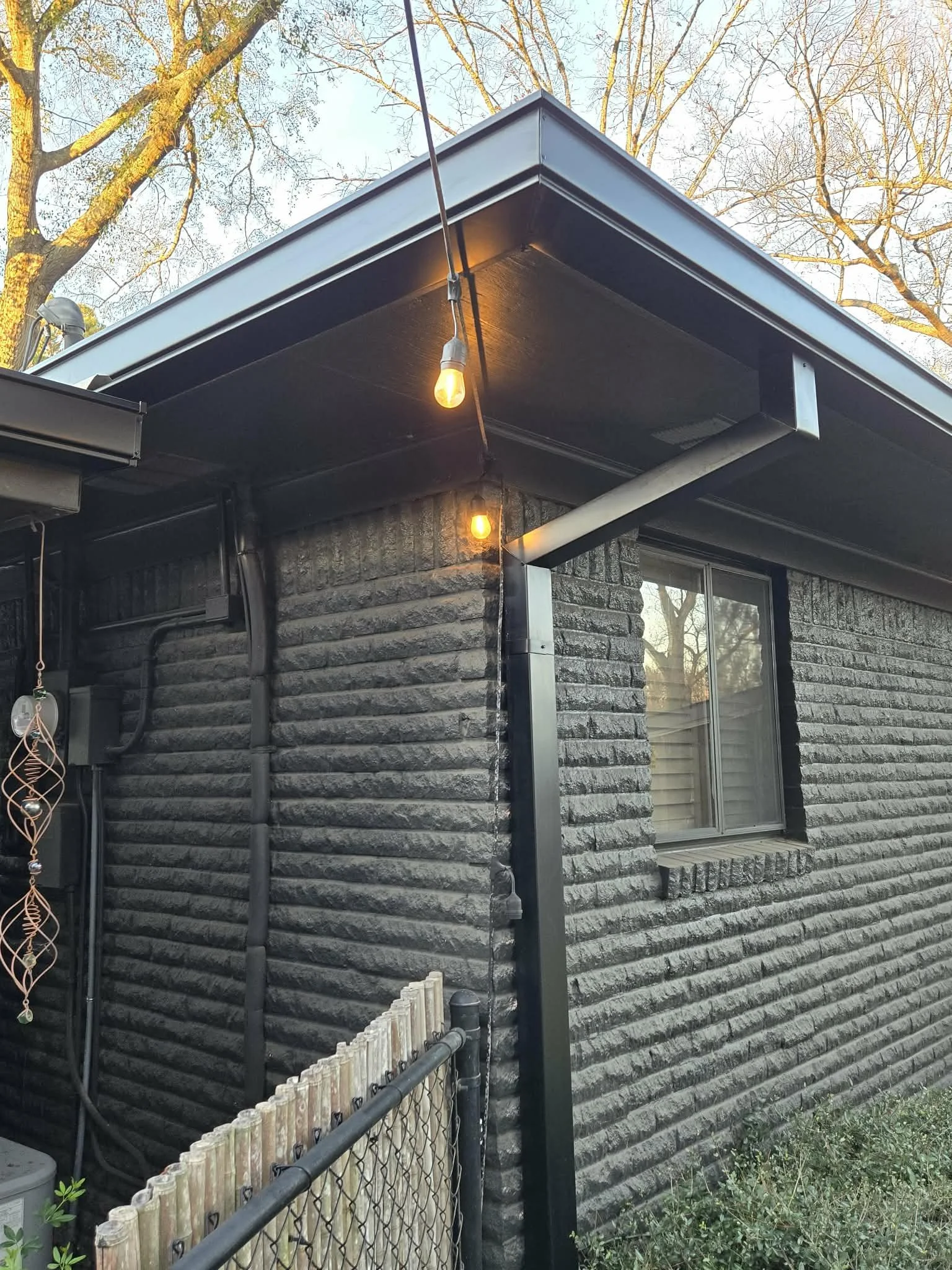 Black Box Gutter With Box Spouts - Kilgore