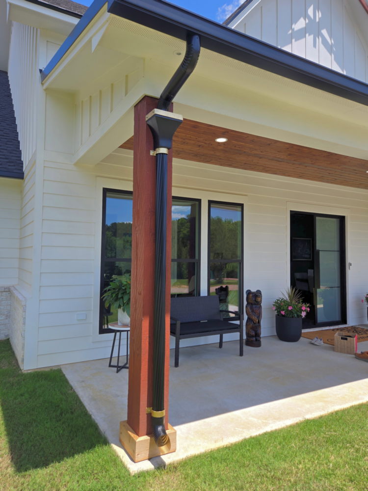 Spiral Downspout in Gilmer Texas