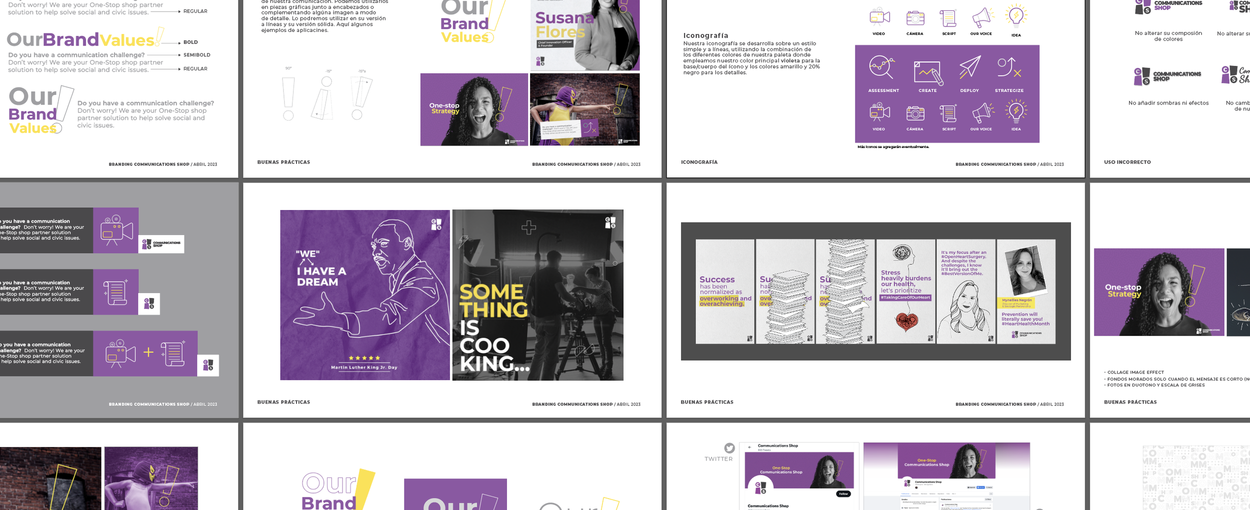 Communications Shop brand guideline new updates