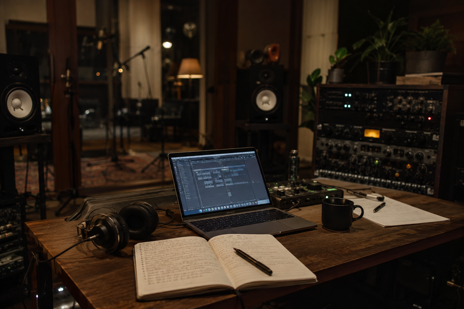 Calm, thoughtfully designed studio interior