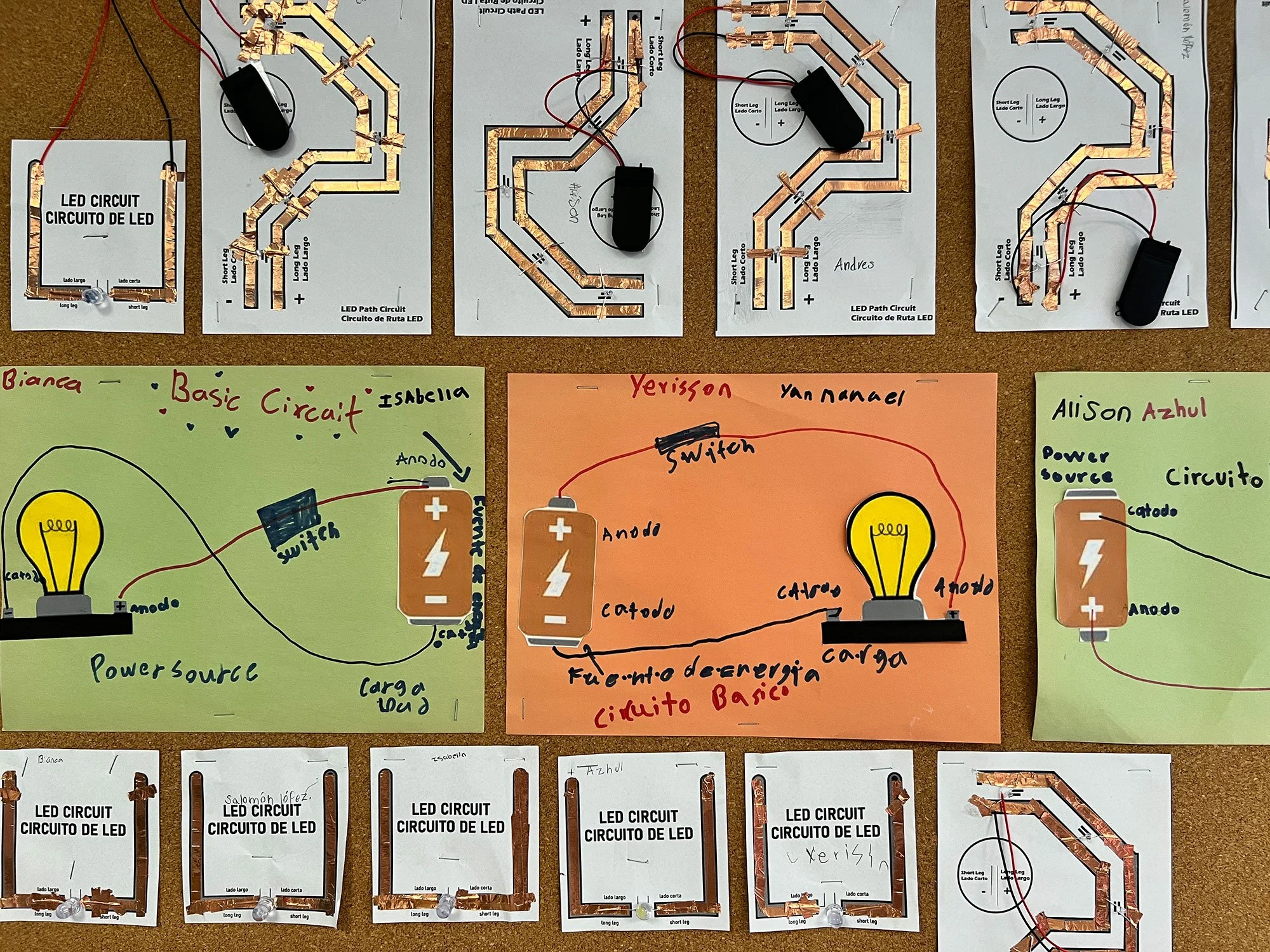 Kids' drawings of circuit boards