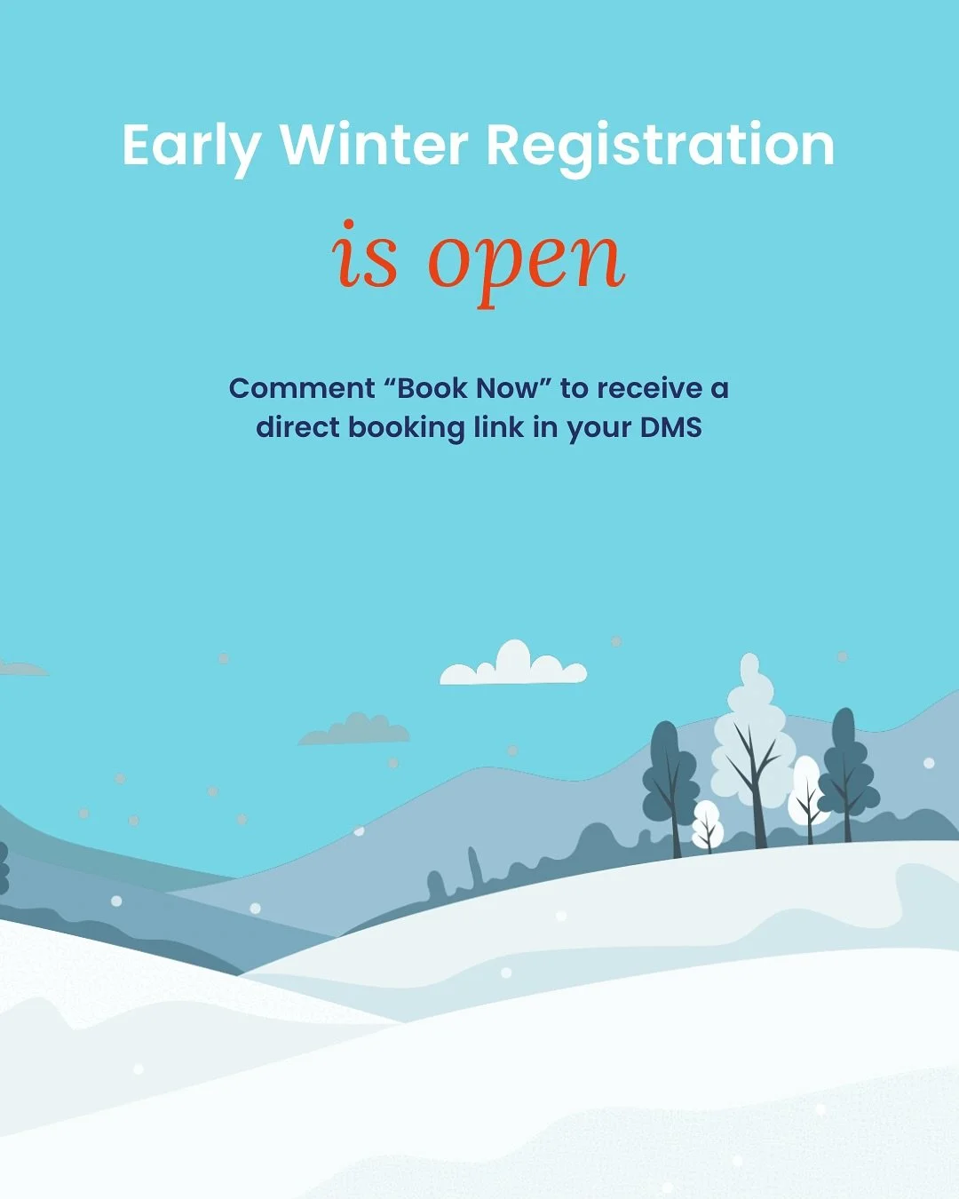 Early Winter Term registration is now OPEN! ❄️☃️🥳 

From November 3-December 20, get ready for 7 weeks of new sensory themed adventures! Hint: 🐆🏴&zwj;☠️🎅🏻

Classes are over 60% full, so don&rsquo;t wait!! Comment &ldquo;Book Now&rdquo; and we&rs