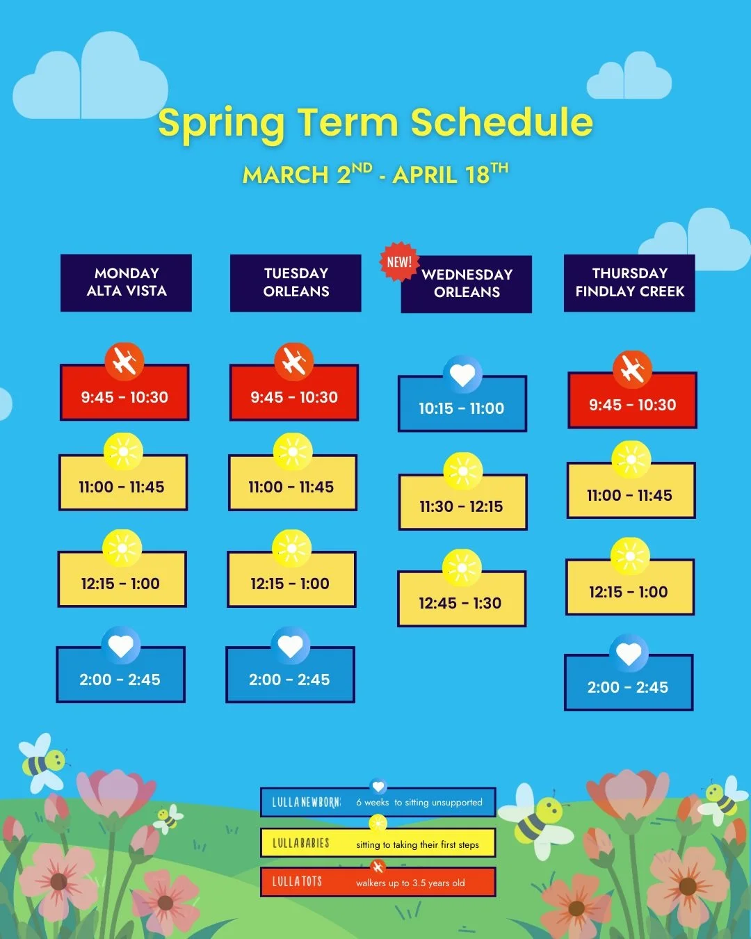 Our Spring Term schedule has arrived! 🌸✨ We&rsquo;re so excited to be offering Saturday classes in Manotick!

Registration opens Feb 4th at 10AM! Avoid the waitlist and register early on Feb 3rd by joining our mailing list!