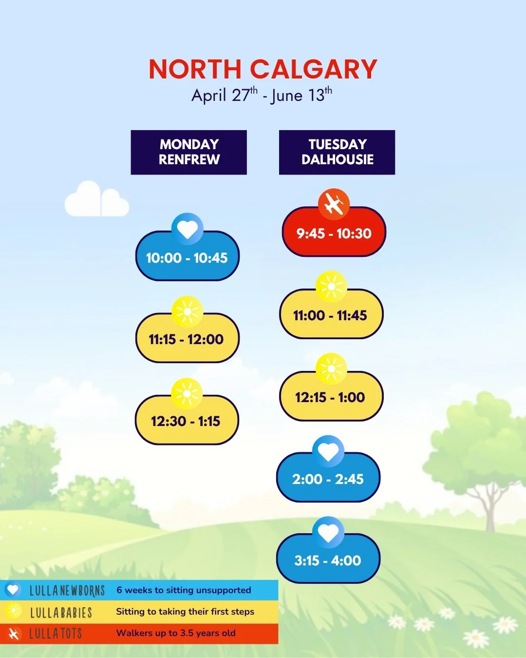 Summer is still on the way but our Early Summer Term schedule is here ☀️
A new term means new themes, new locations and more opportunities for adventure! ✈️

⏰ Registration opens April 1st
💌 Join our email list to get access to registration on
March