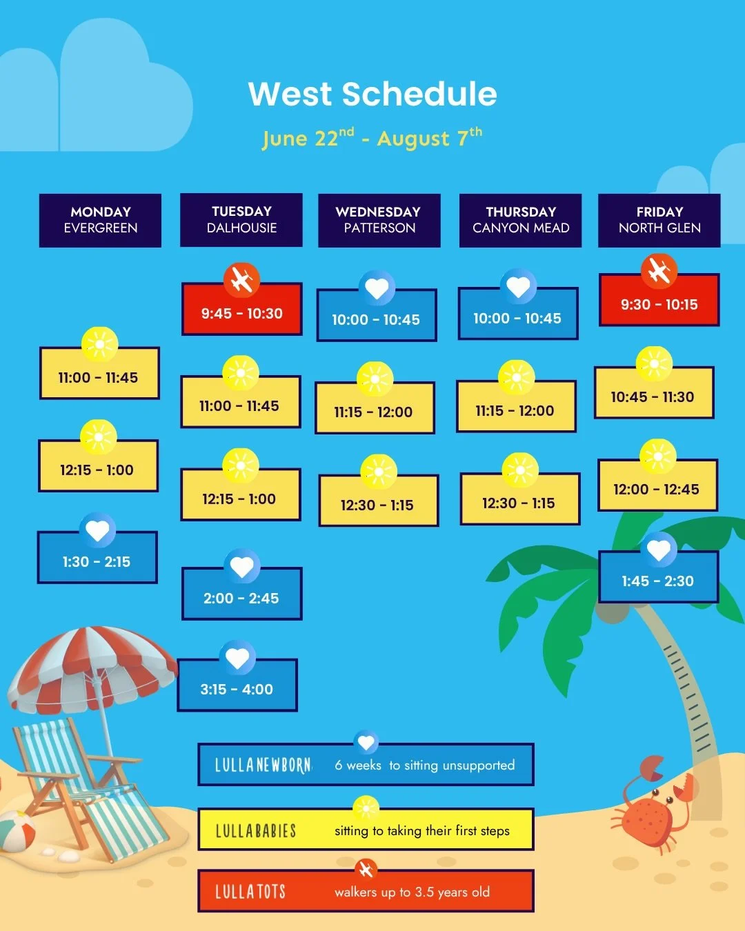 (UPDATED SCHEDULE) Our Summer Term schedule is out, and it&rsquo;s full of 7 weeks of all-new sensory fun designed to explore, play, and imagine ⛱️🕶️✨

📆 June 22nd - August 7th
⏰ Registration Now Open!