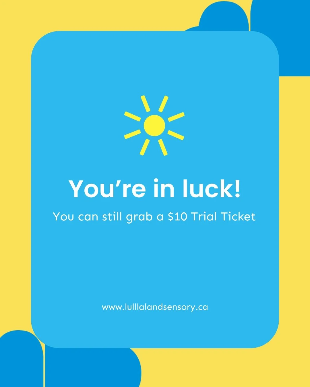 It&rsquo;s your lucky day! ☀️🍀 We are still offering $10 trial tickets for select classes. If you&rsquo;re new to Lullaland and want to experience one class before joining the term this is your chance!