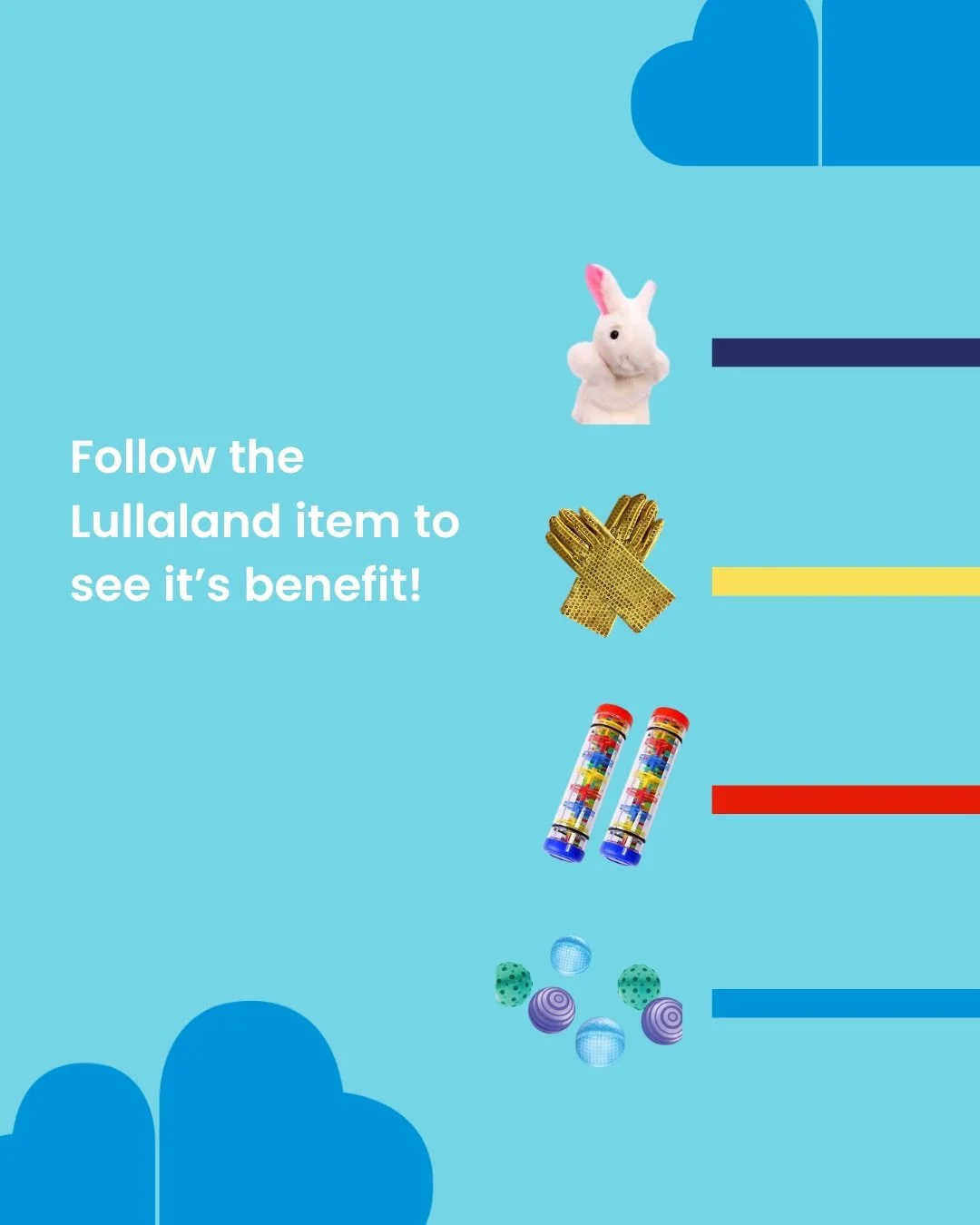 Follow the Lullaland item to reveal its benefit! What&rsquo;s your favourite Lullaland item? 🫧🐰🪇🌈