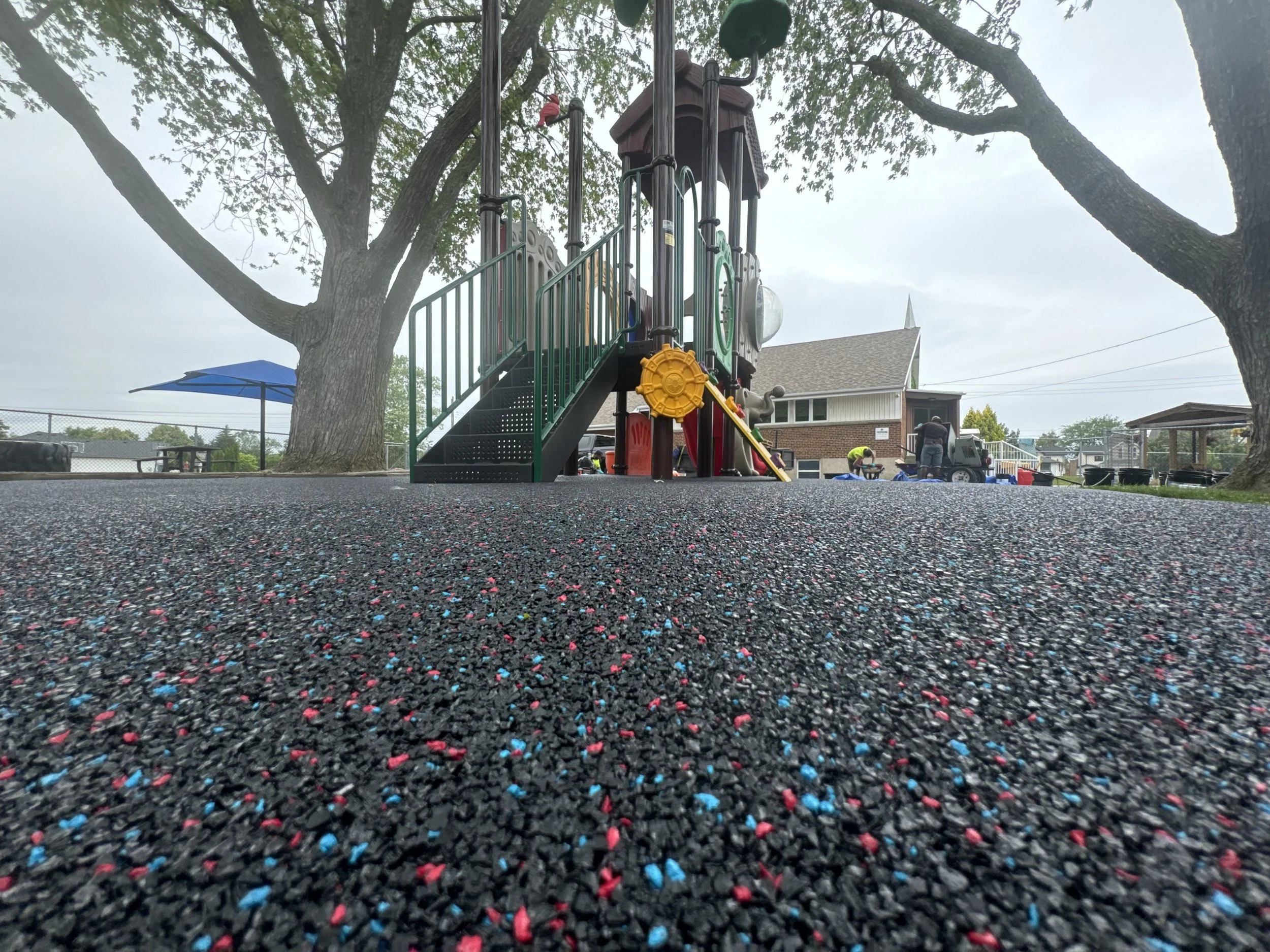 Eye-Catching Rubber Playground Surface Tailored for Daycares