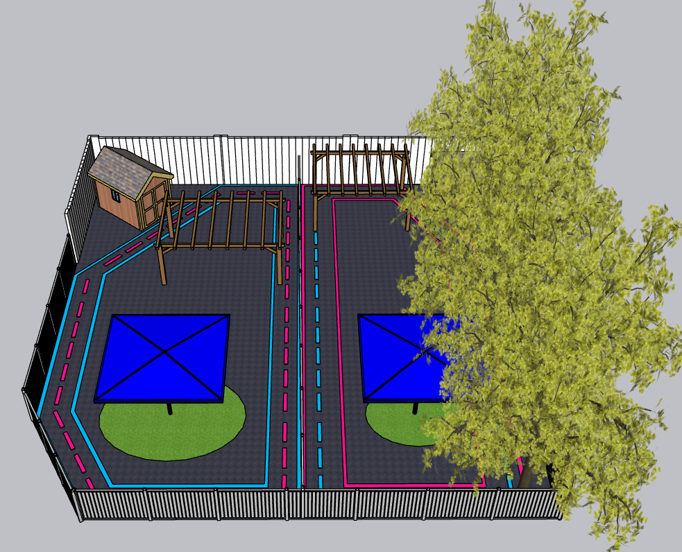 Bright and engaging 3D play space concept for daycare children.