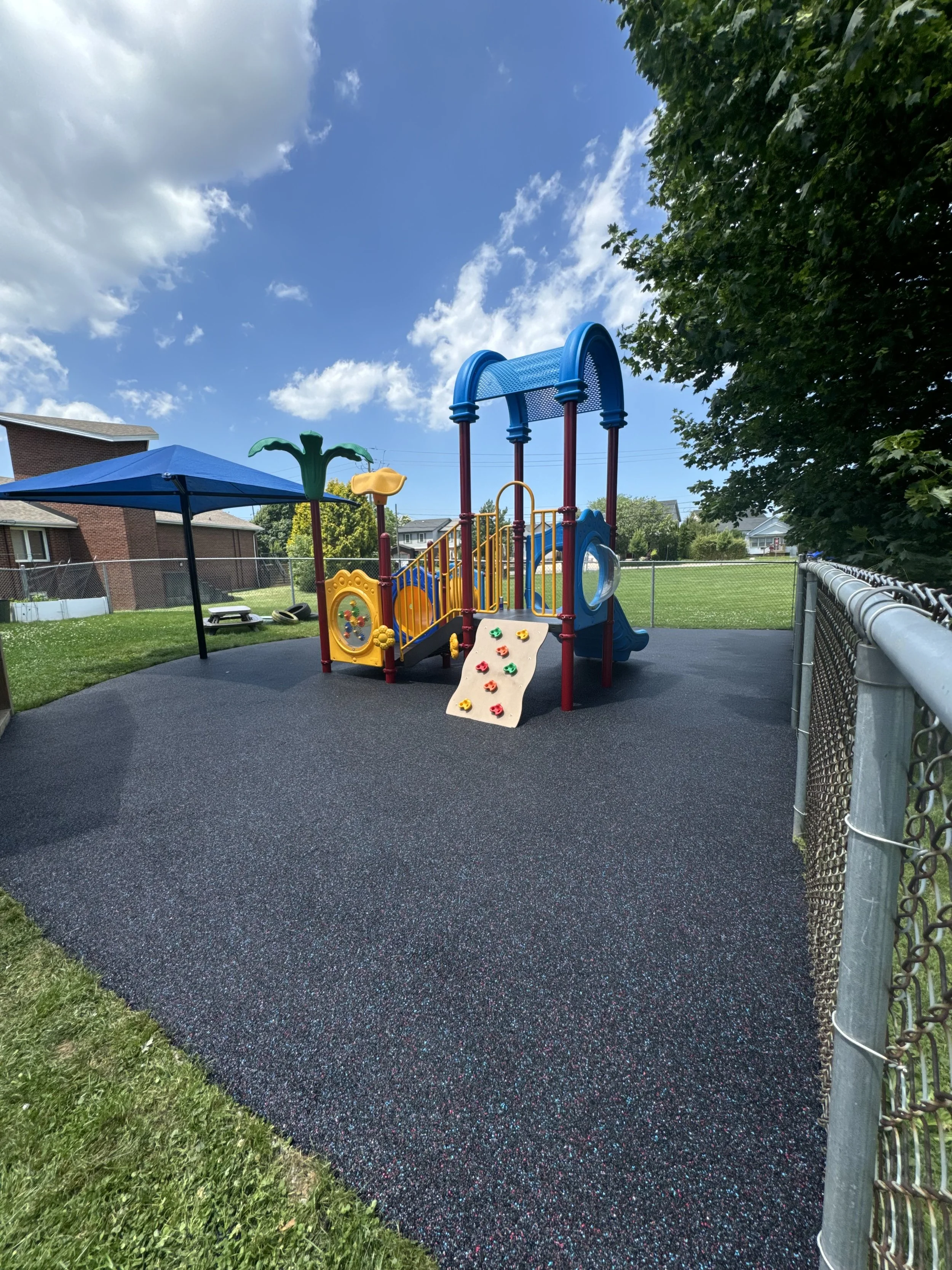 Bright and Safe Rubber Flooring for Daycare Play Areas