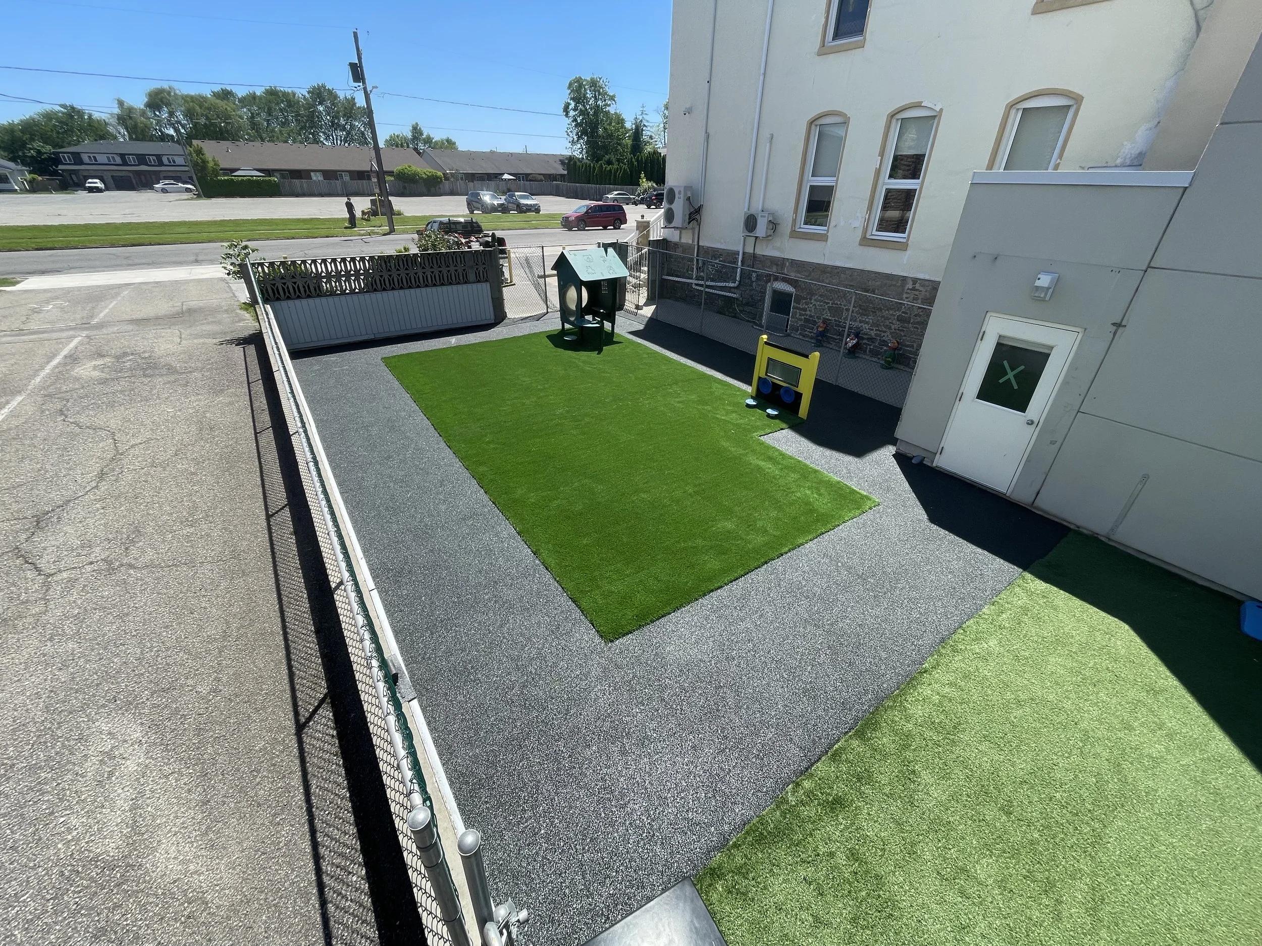 Even, soft turf ensures comfort and safety for children at play.