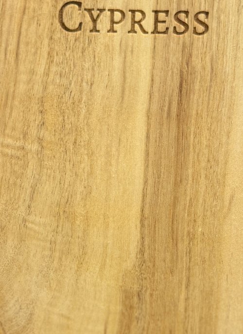 Closer detail of Cypress grain figure