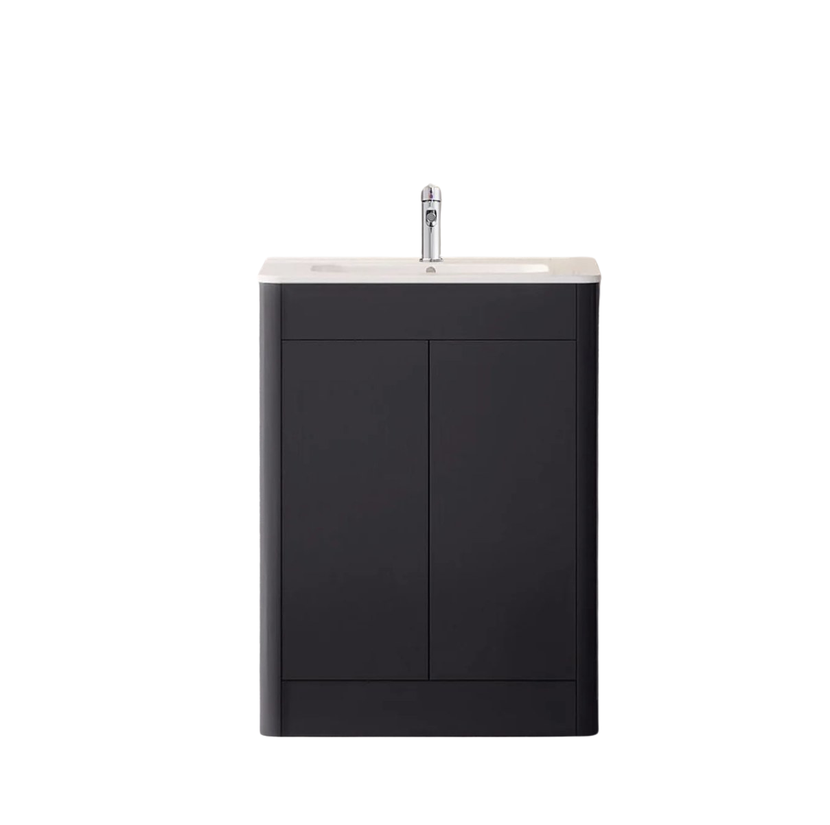 Grey Sink Unit 600mm — No Plumbing | Gloss Grey | UK