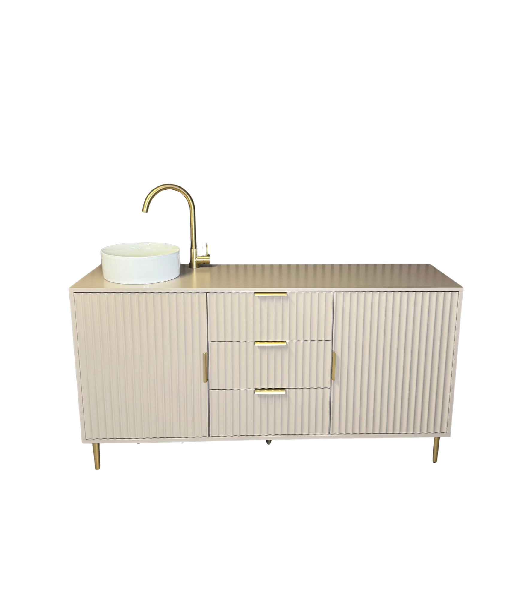 1470mm Taupe/Gold Large Sideboard & No Plumbing Sink System