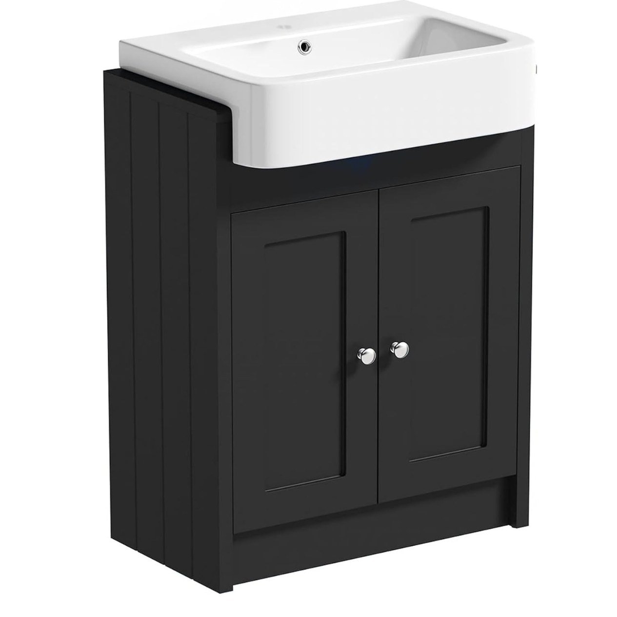 Tattoo Studio Sink 600mm — No Plumbing | Matt Black | UK