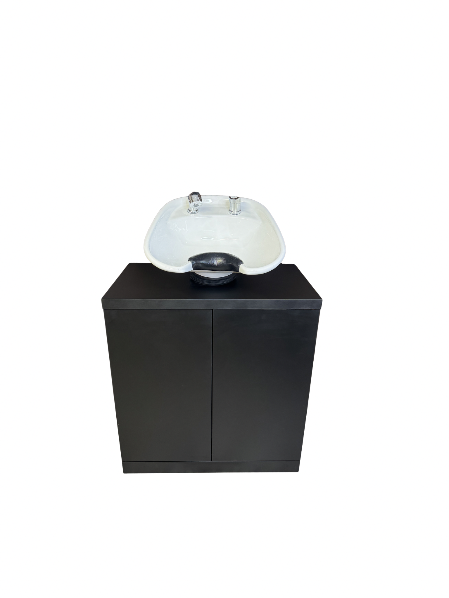800mm No Plumbing Salon Backwash Unit With All Black Cabinet