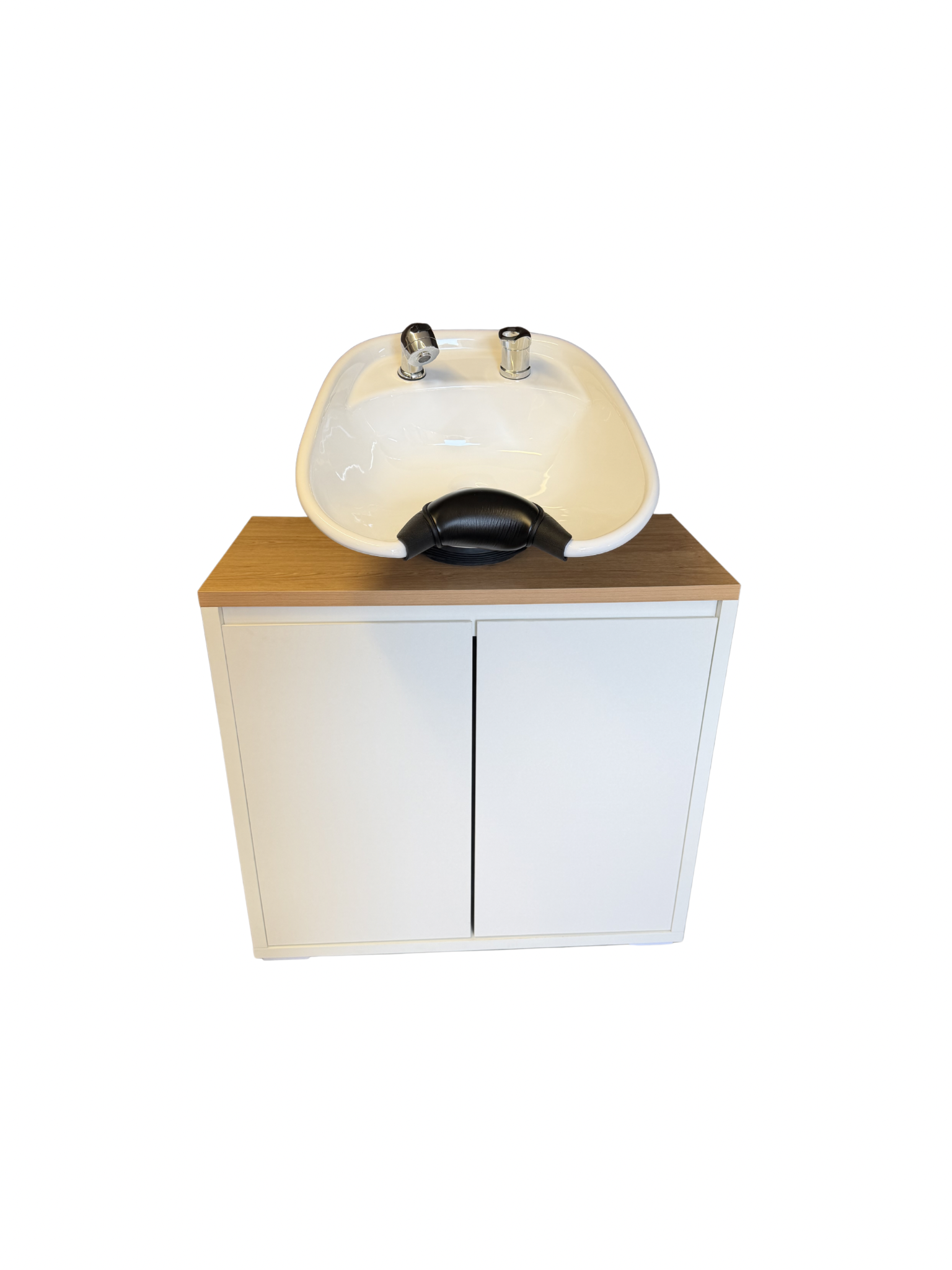 800mm No Plumbing Salon Backwash Unit in White