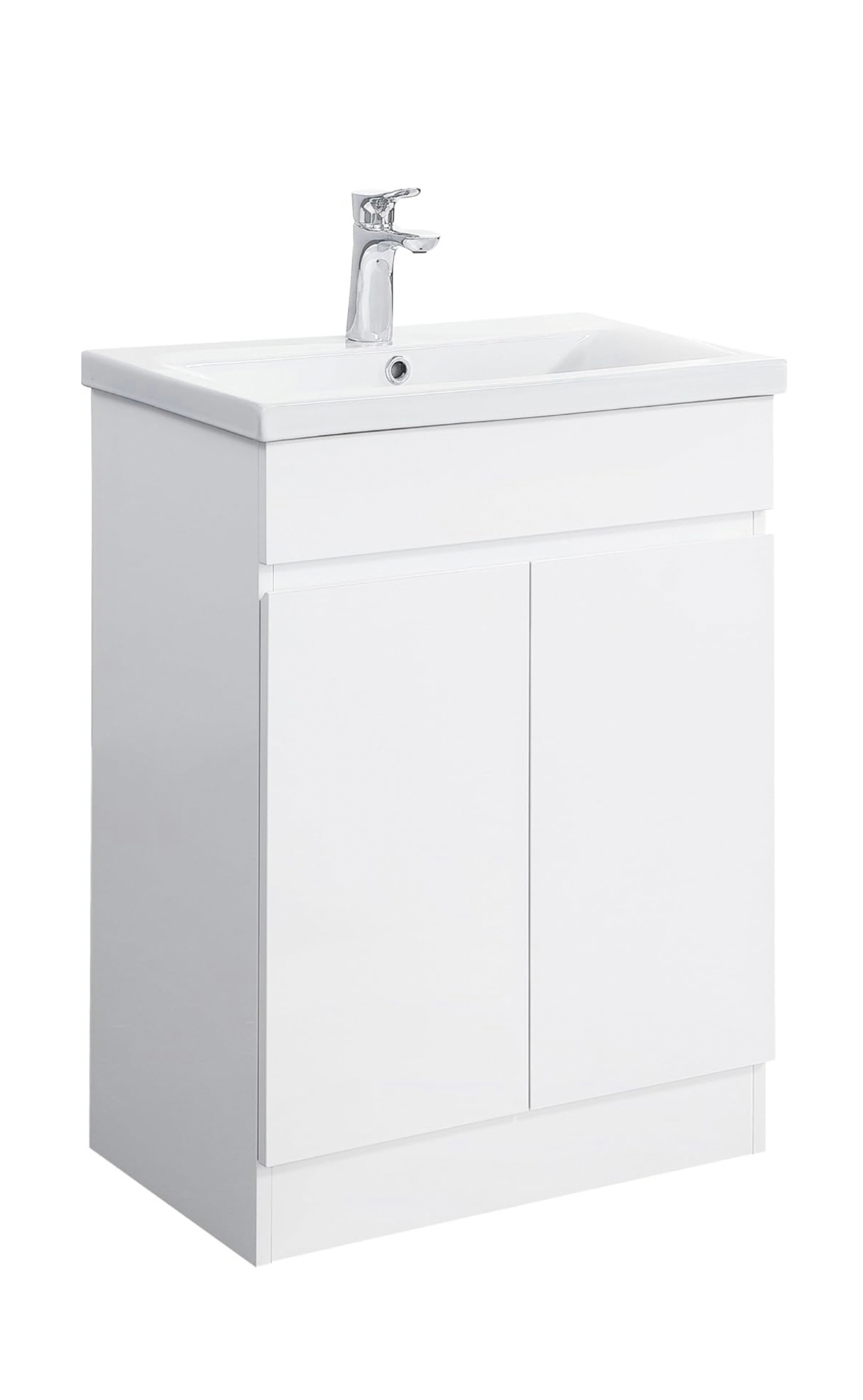 600mm white gloss vanity unit & No Plumbing System