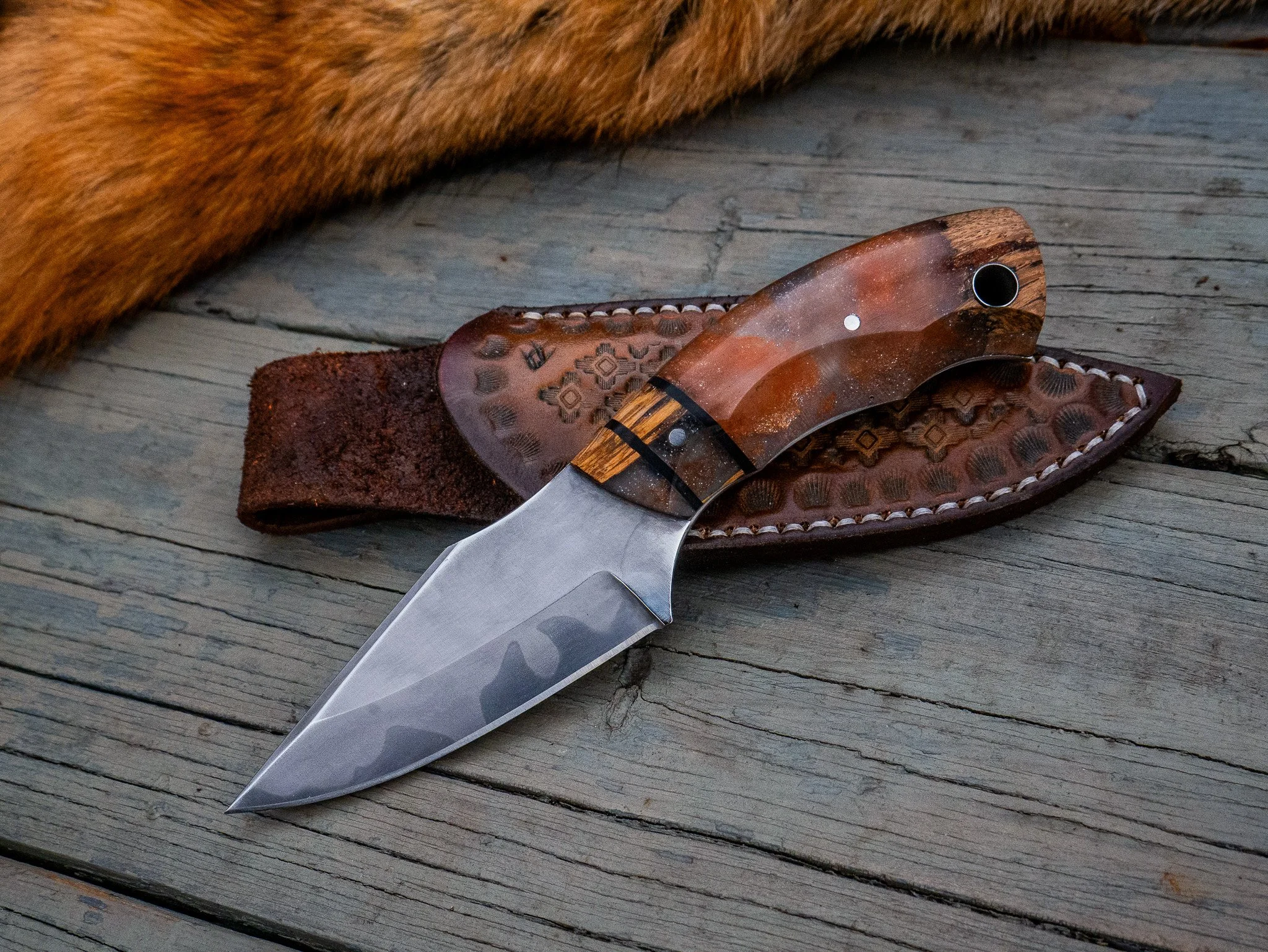 Hand Forged Camp/EDC Knife with Hamon Line