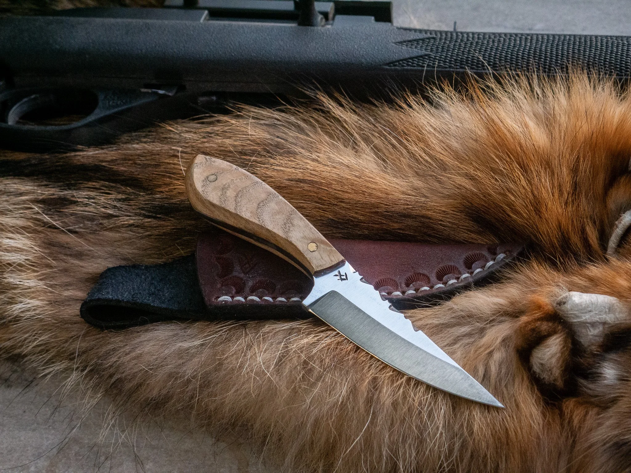 Handmade Bird/EDC Knife with Sheath