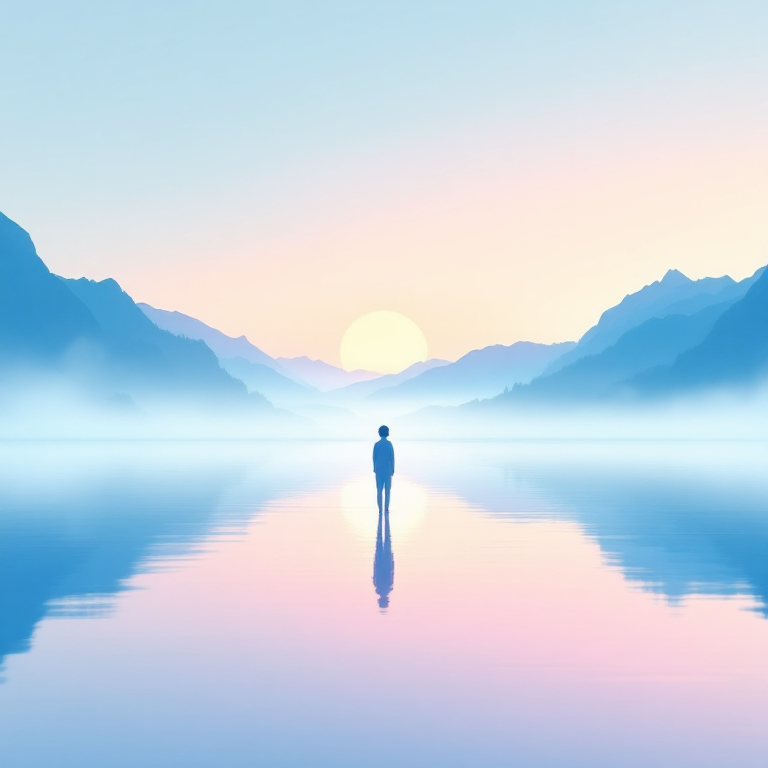 une personne seule face à la lumière d'un coucher de soleil etqui est dans un attachement evitant