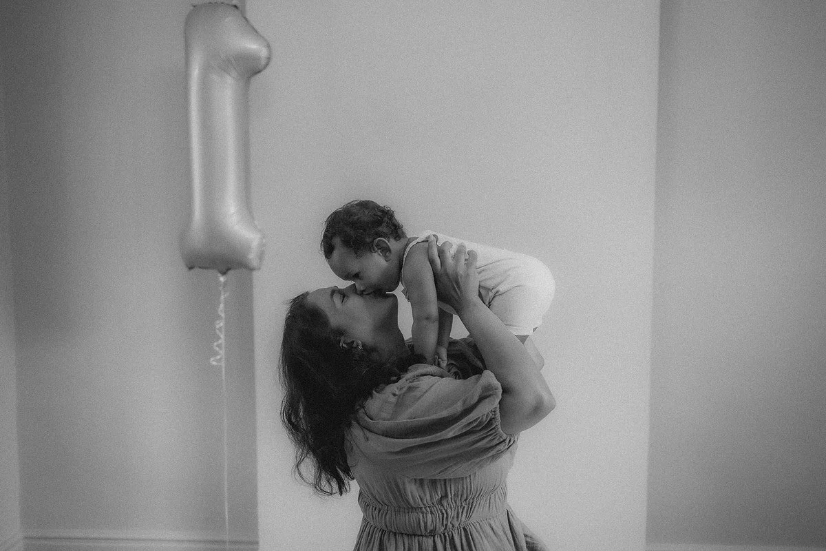 first birthday photoshoot without a cake smash