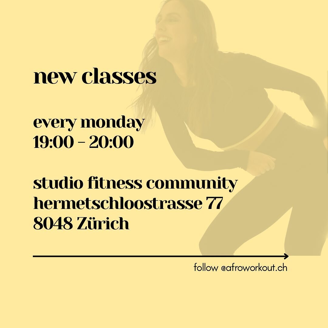 So happy to announce new classes on Monday!
#afroworkout 
RSVP for the free first class in bio!
.
.
.
#afrodance #afrofitness #dancefitness #dancezurich #fitnessz&uuml;rich #zumbafitness #afrobeats #afrodancers #z&uuml;rich #zurich #zurichblogger #ch