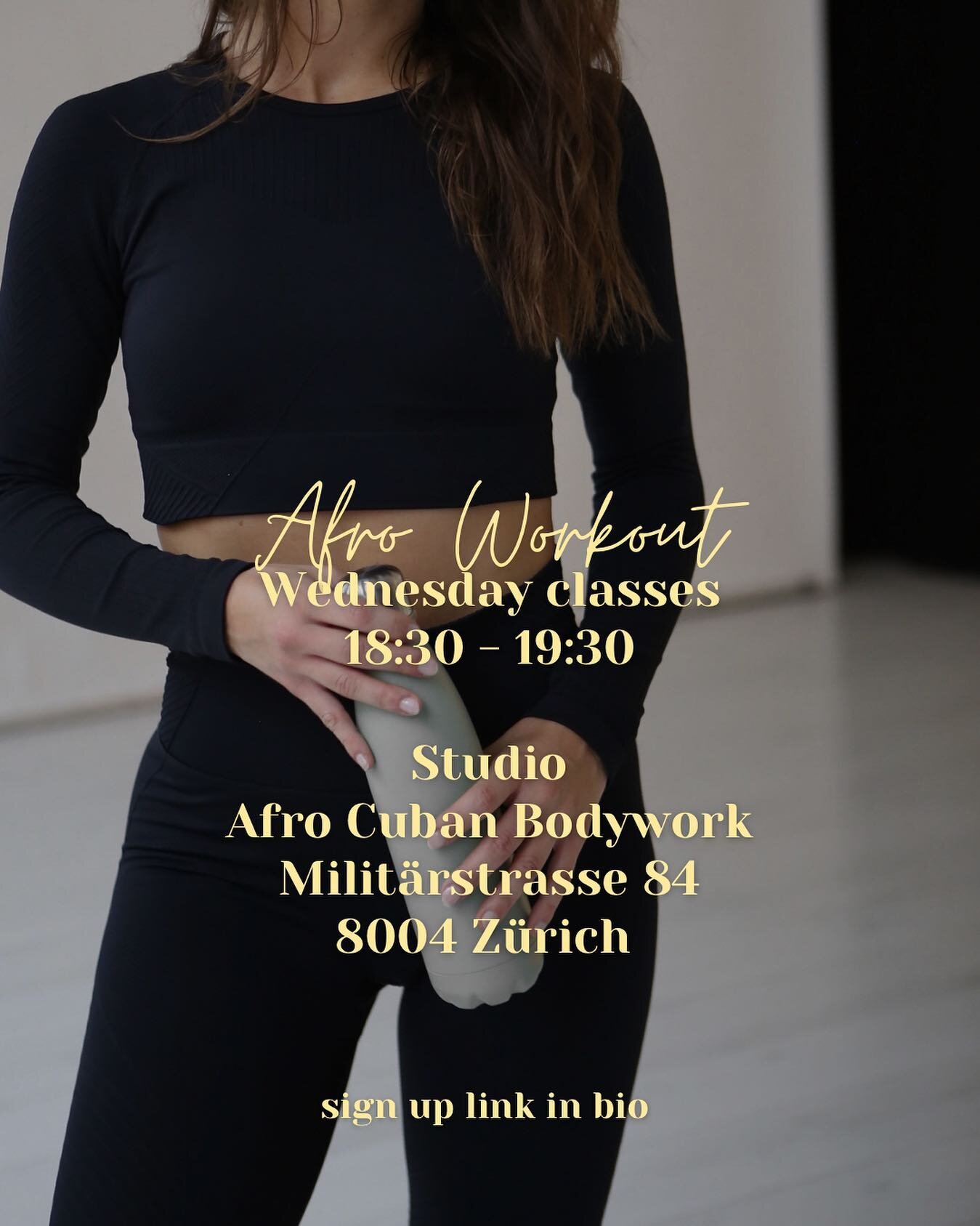 Wednesday classes: #afroworkout
18.30-19.30
Studio Afro Cuban Bodywork
Milit&auml;rstrasse 84
8004 Z&uuml;rich
.
Join the class via link in bio! Can&lsquo;t wait to move and dance with you to Afrobeats💃🏻💪🏼
.
.
.
#afrodance #afrofitness #dancefitn