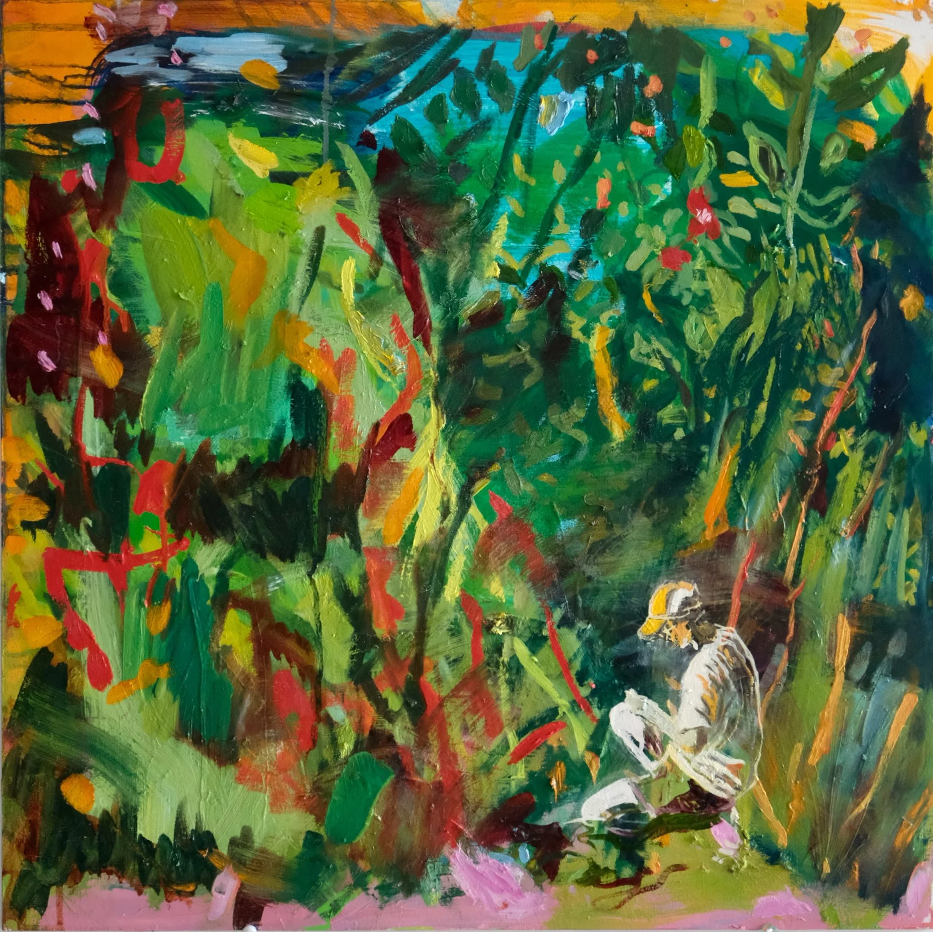 Boy in the Woods
Acrylic on Board, 2026
61 x 61 cm, ( 24 x 24)