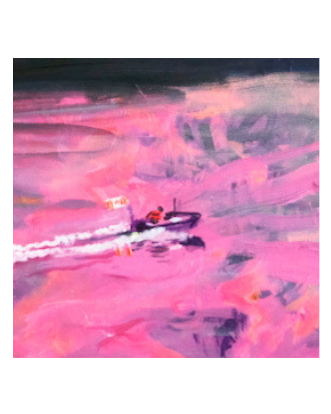 Pink Sky at Night,
Oil on Canvas, 2026
61 x 61 cms, 24 x 24"